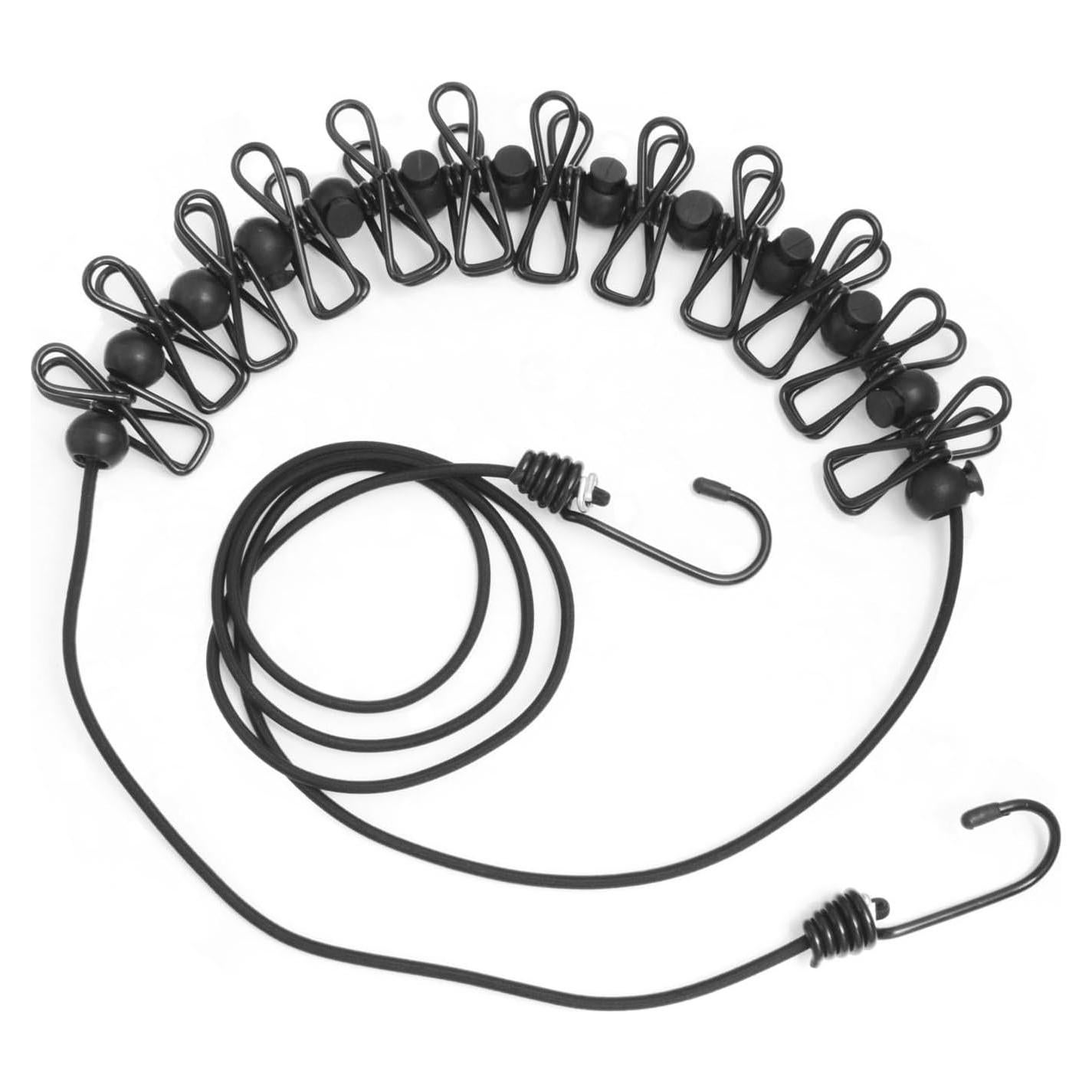 Cuerda de Ropa Portátil Retráctil Highsoner Wave 3.66m 12 Clips