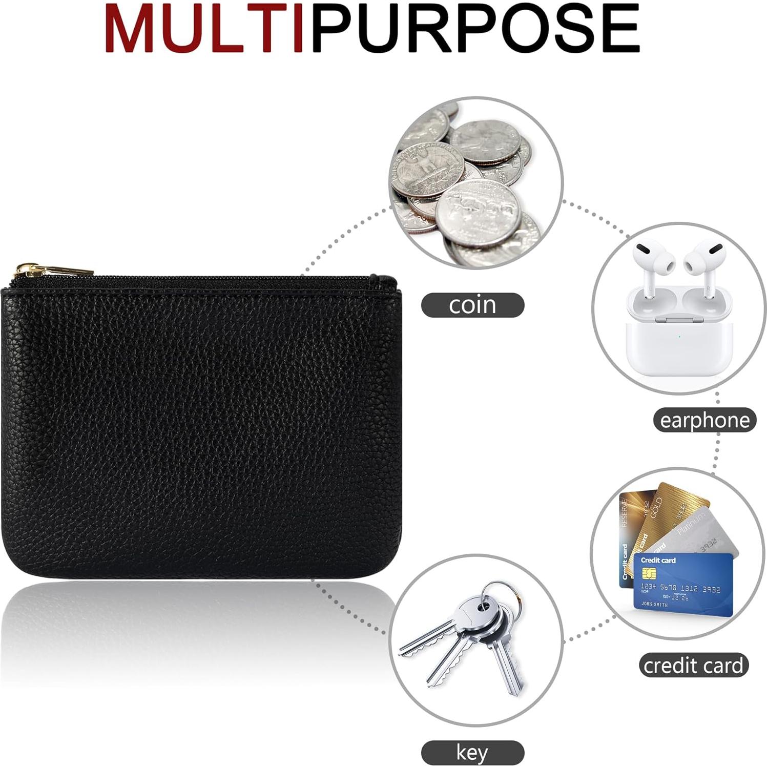 Monedero de Cuero PU Chelmon Compacto 12.7x9.7cm 2 Pcs Negro