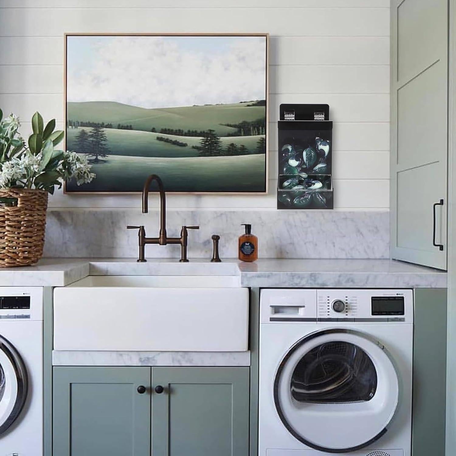 Contenedor de Almacenamiento Acrílico Sumnacon Negro 24.99x21.94cm