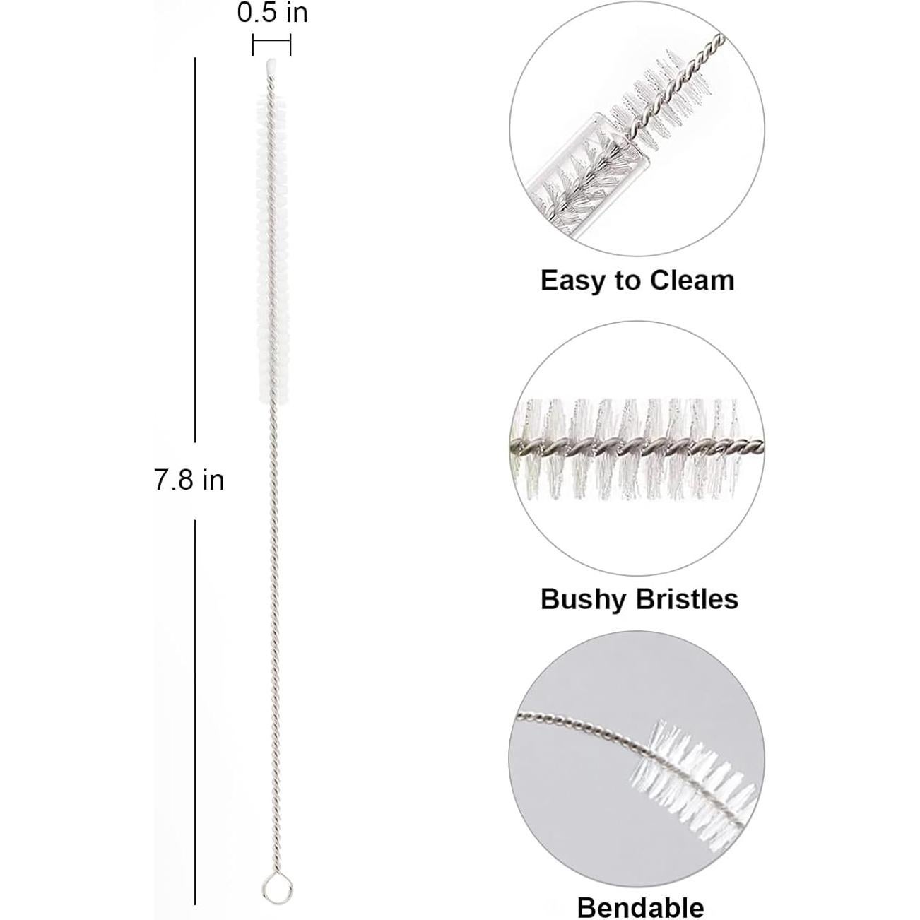 Cepillo Limpiador de Pajitas Beonsky, 10 Piezas 19.81cm