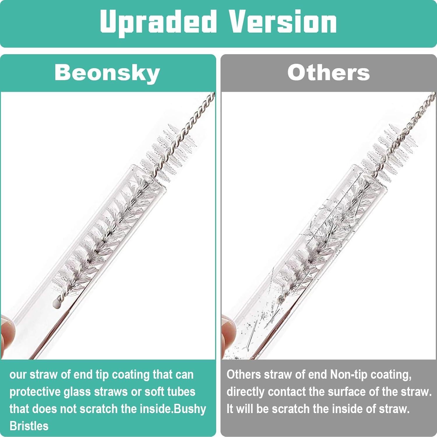 Cepillo Limpiador de Pajitas Beonsky, 10 Piezas 19.81cm