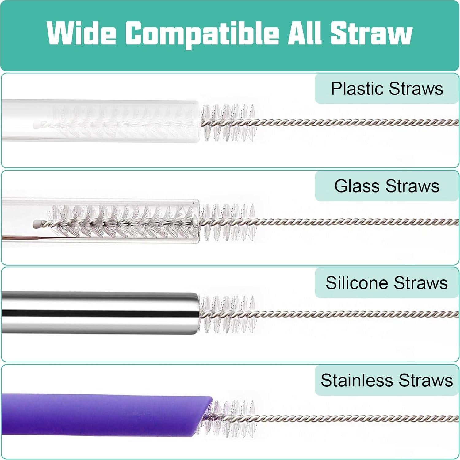 Cepillo Limpiador de Pajitas Beonsky, 10 Piezas 19.81cm