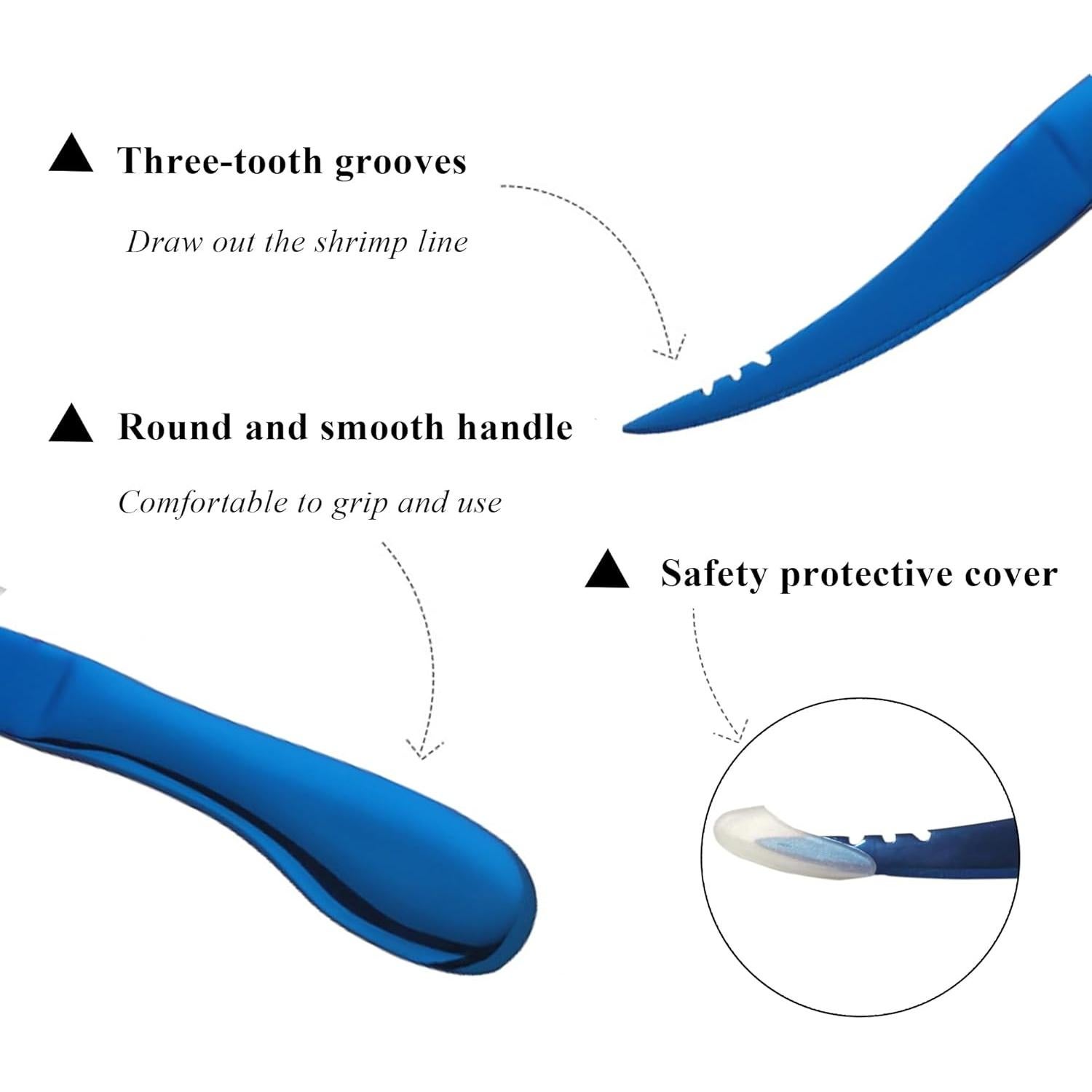 Herramienta Desvenadora de Camarones LXLVOUEG Acero Inoxidable