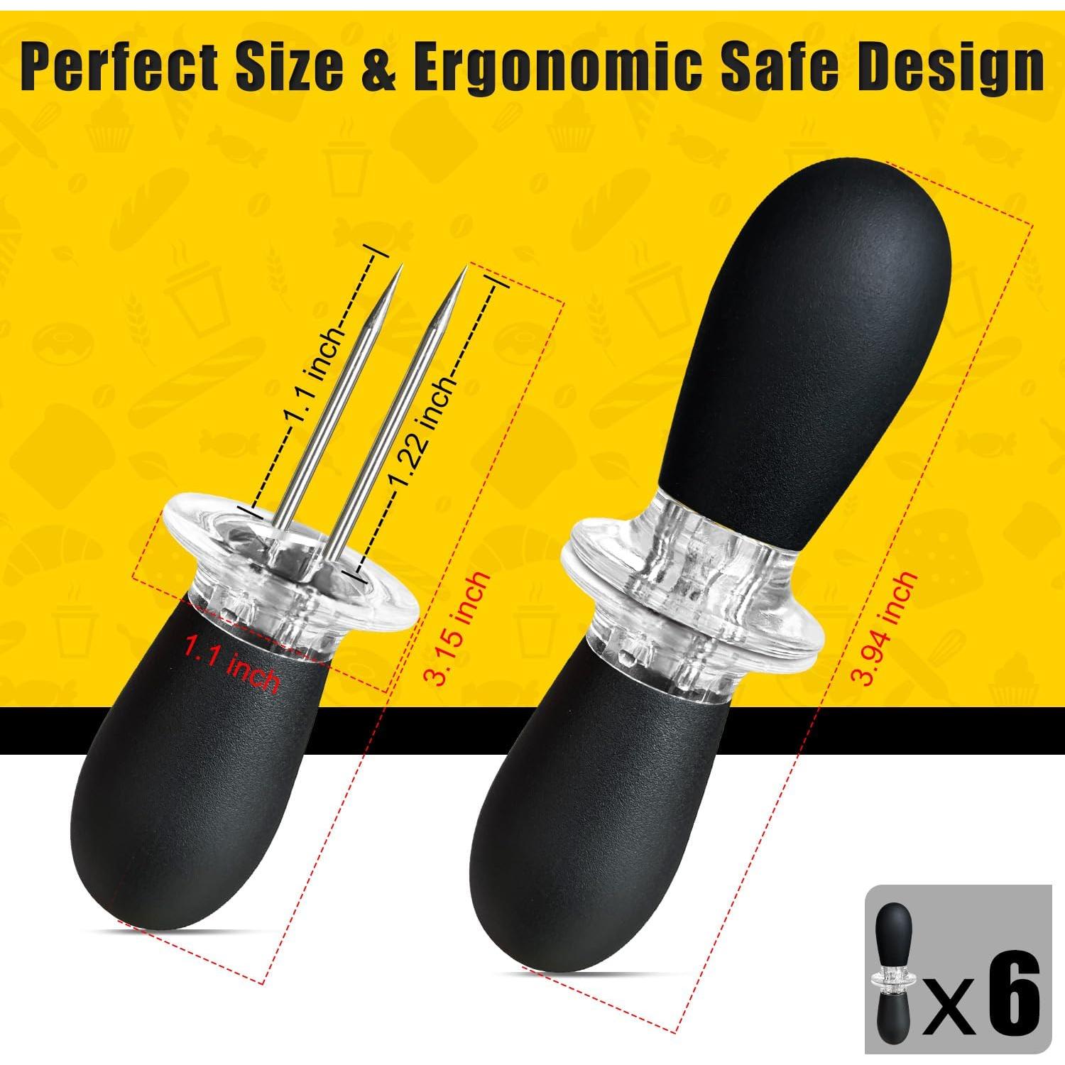 Juego de Sujetadores de Mazorcas de Maíz AQRINGO 12 Pcs Negro