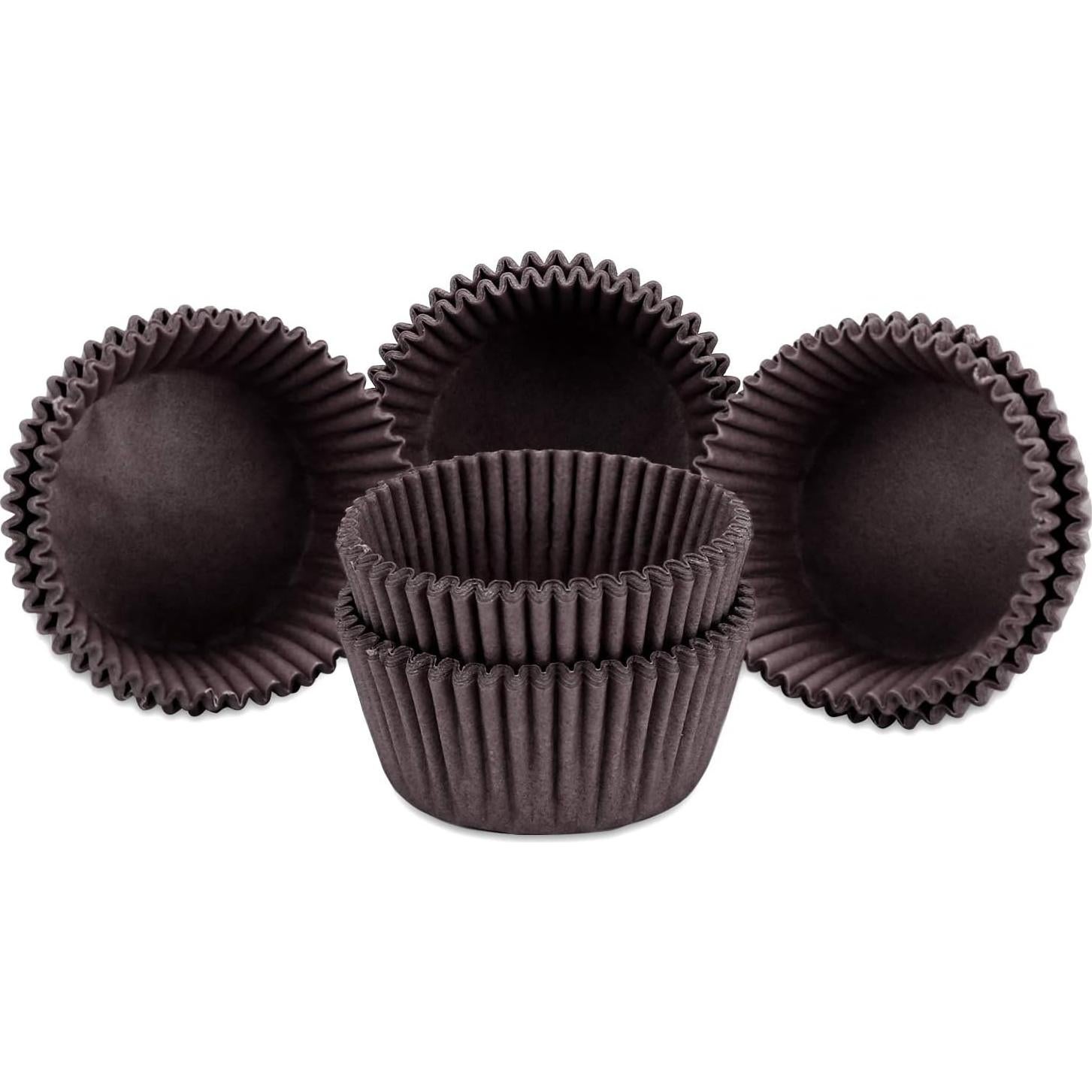 Tazas de Papel para Cupcakes Mini GiFBERA 300 Unidades Marrón