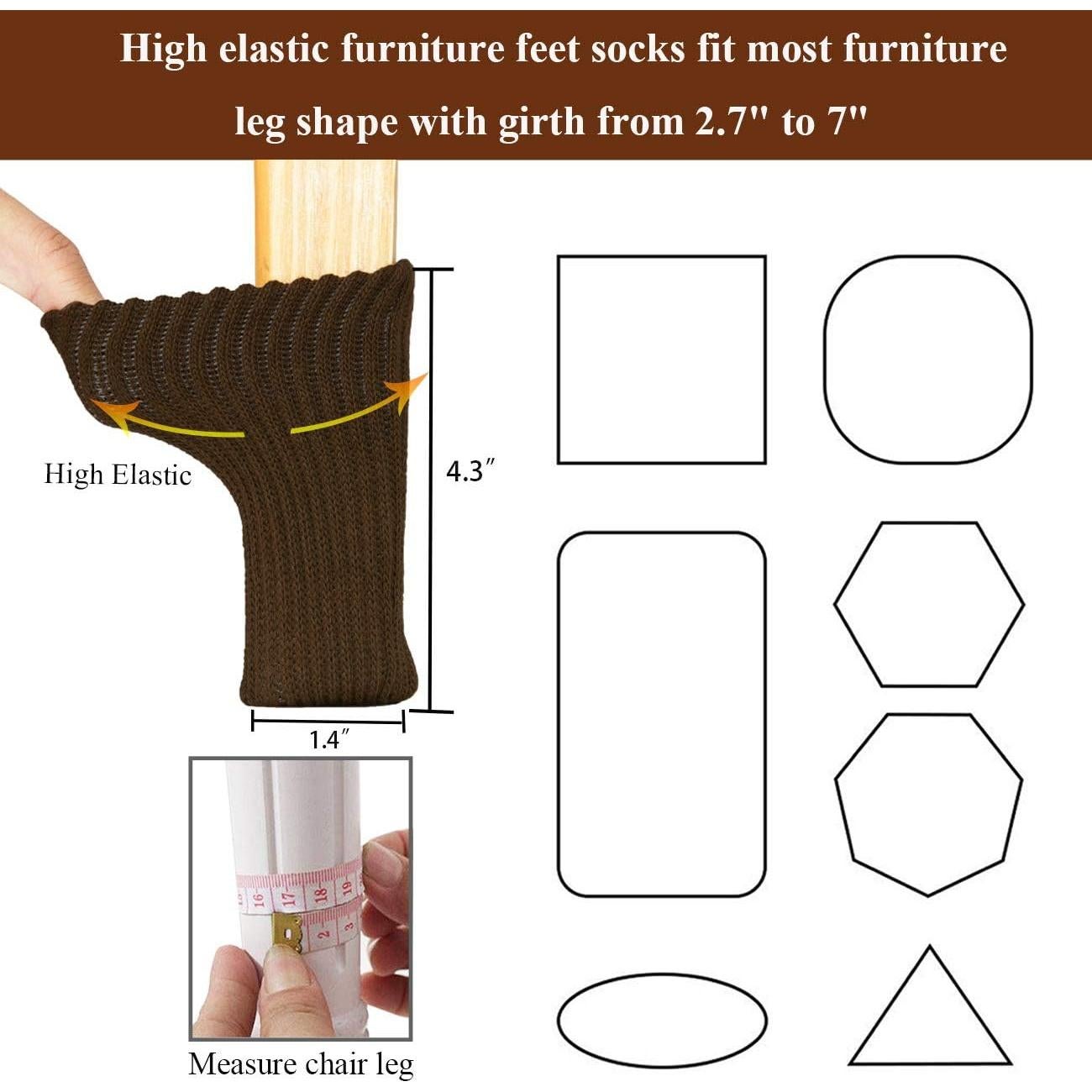 32 Calcetines Antideslizantes para Patas de Muebles UrsoKuz