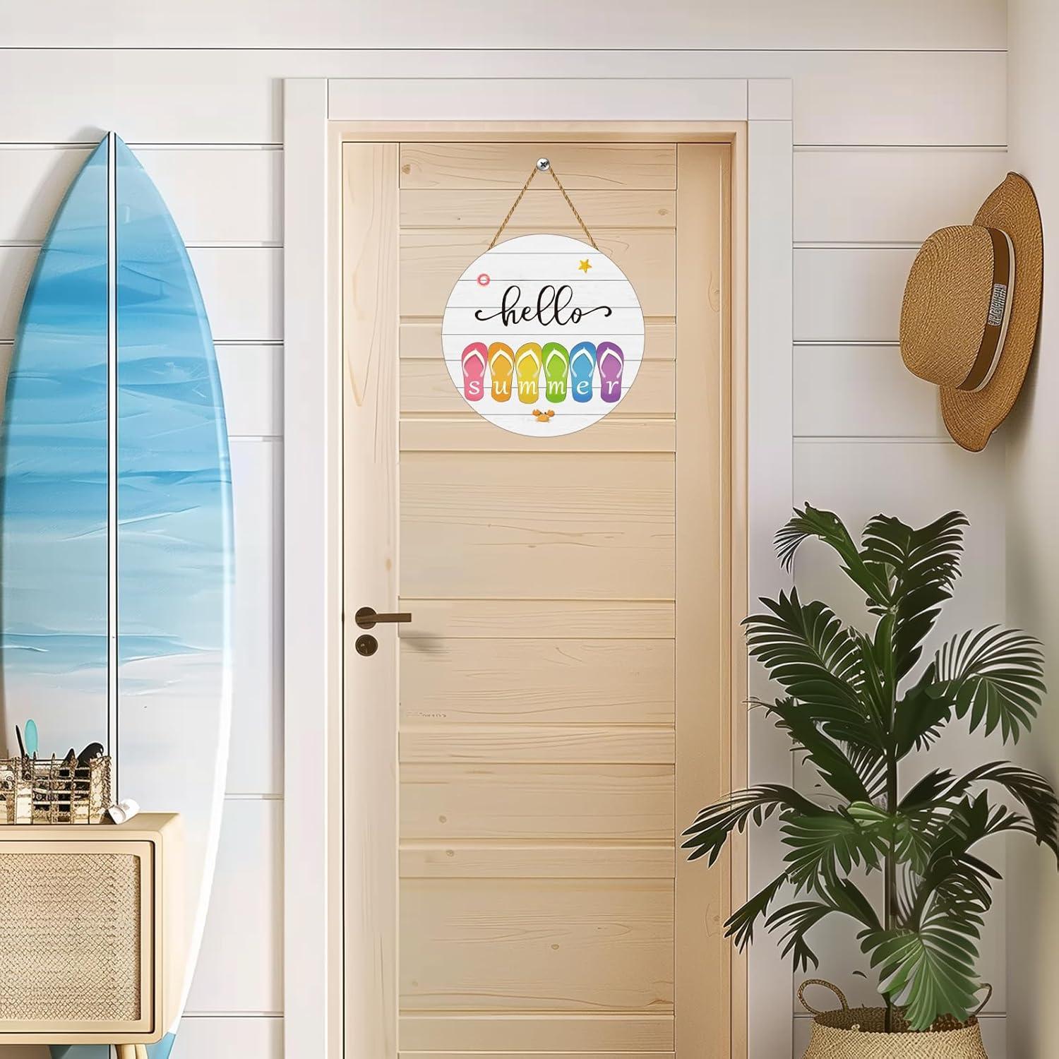 Cartel Colgante de Verano Chanclas 30.48cm - Hola Verano