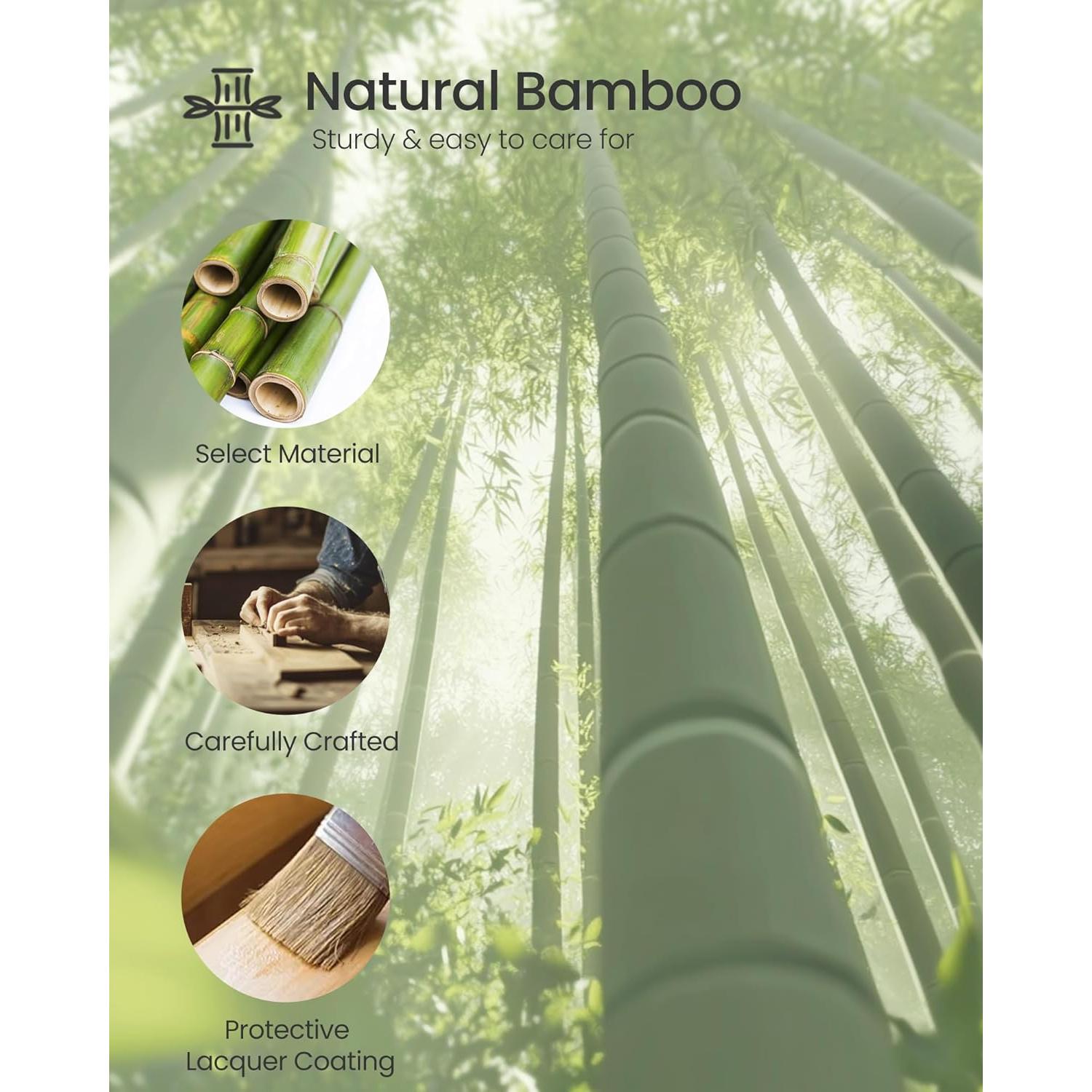 Banco para Zapatos SONGMICS de Bambú 3 Niveles Blanco Nube