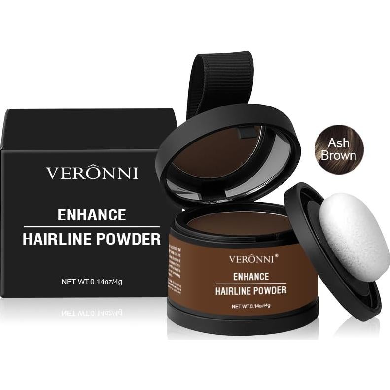 Polvo para el Cabello Hairline 28g Marrón Ceniza - Cobertura Raíces