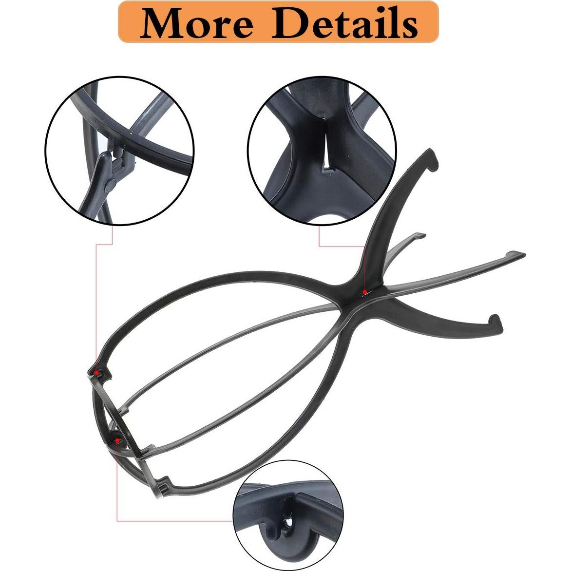 Soporte de Peluca Corto DANSEE - 2 Paquetes, 36 cm