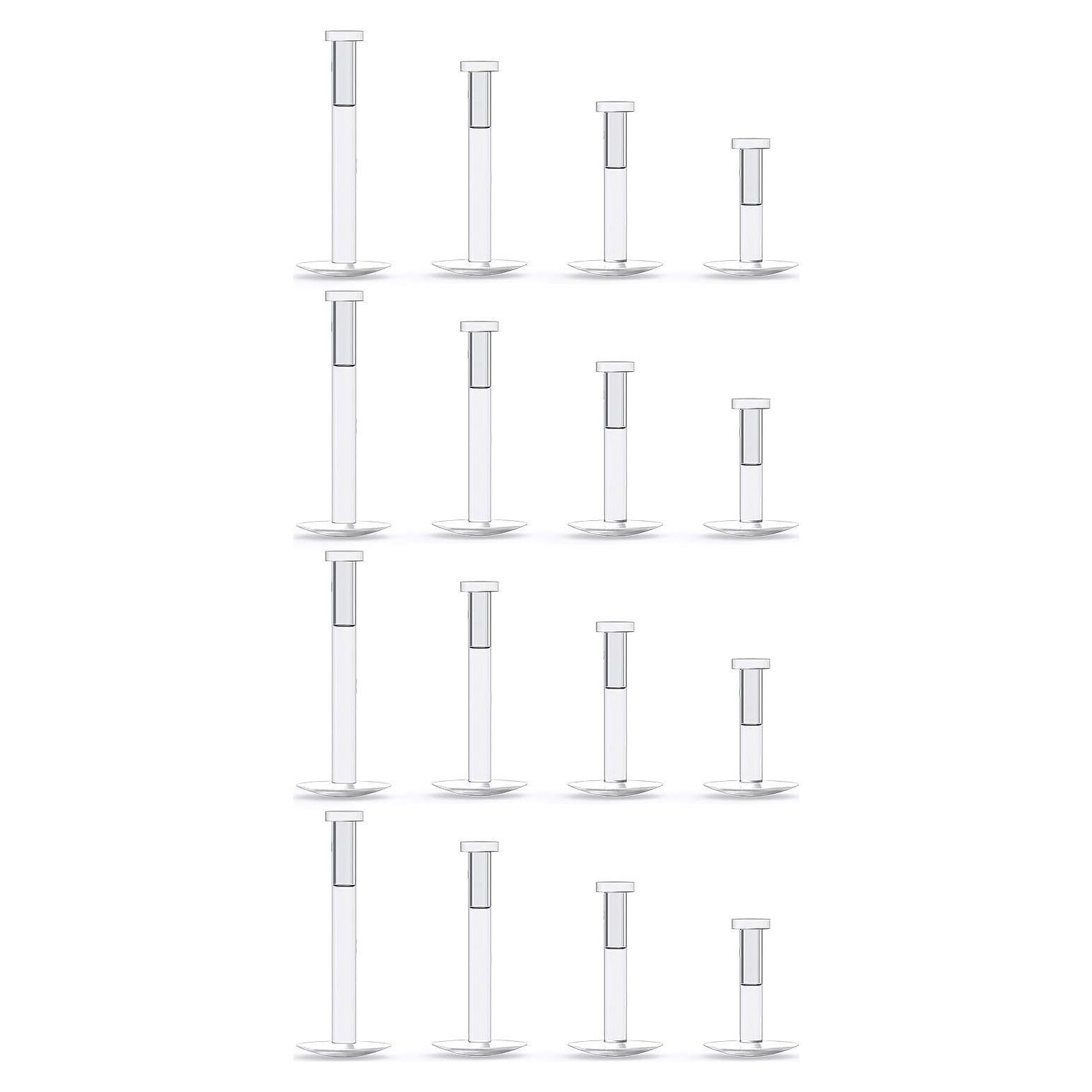 Pendientes Transparentes Lcolyoli 16G 6-12mm Anillos Labret