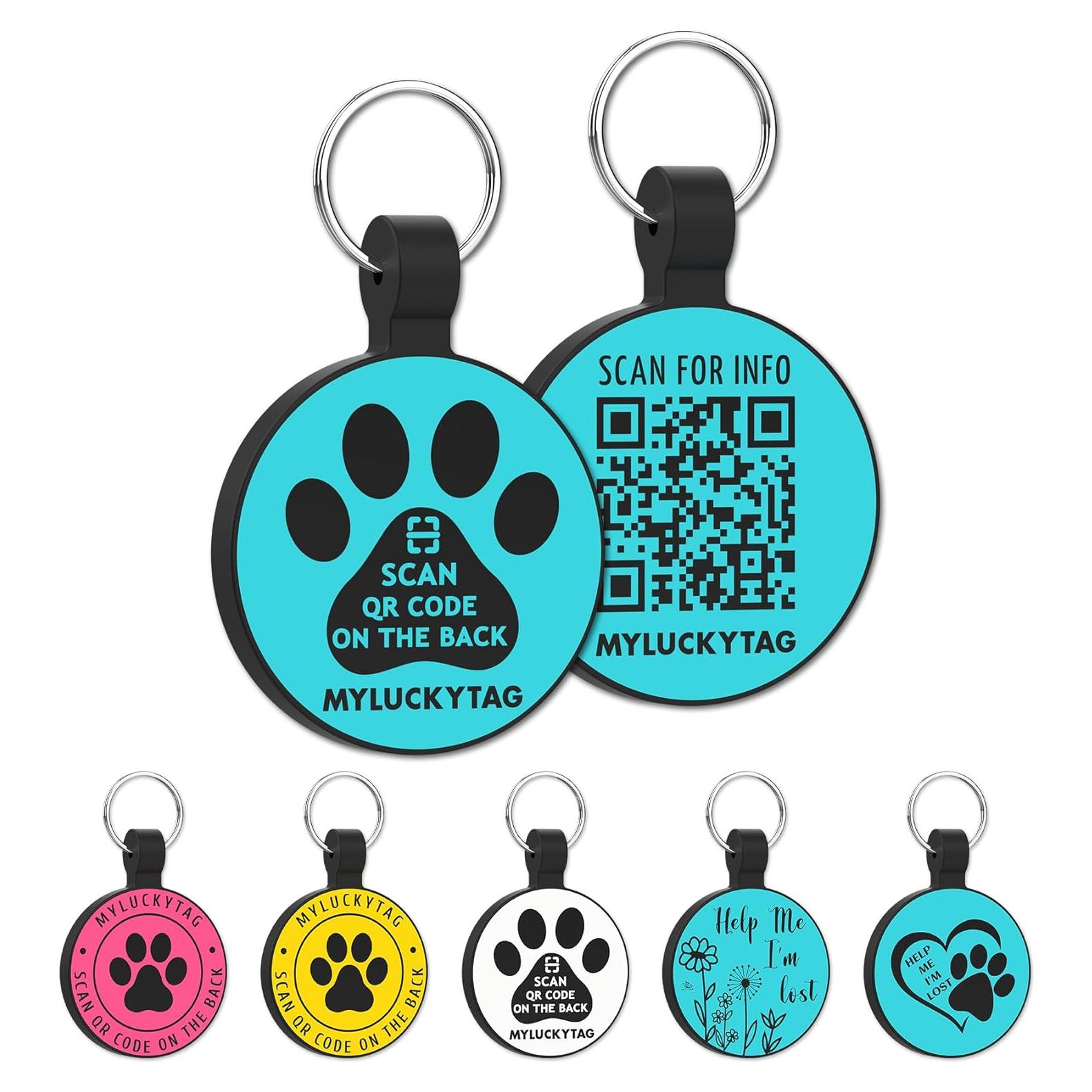 Etiqueta de Identificación QR para Mascotas MYLUCKYTAG - Silicona, Personalizable