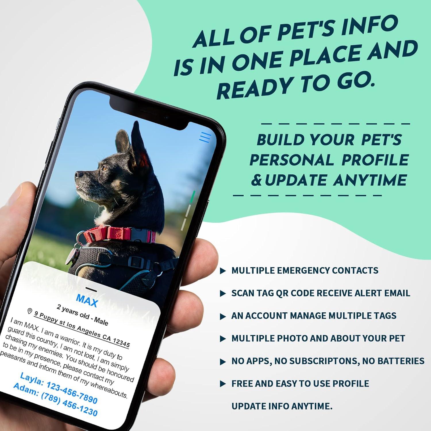 Etiqueta de Identificación QR para Mascotas MYLUCKYTAG - Silicona, Personalizable