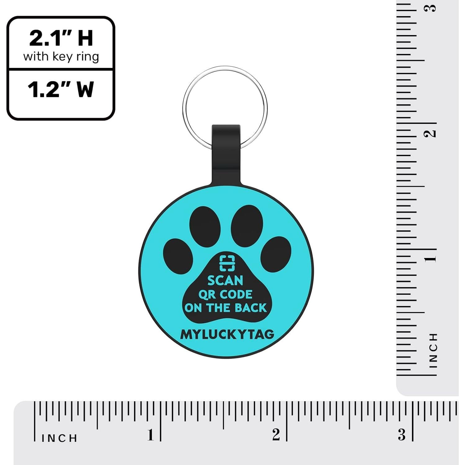 Etiqueta de Identificación QR para Mascotas MYLUCKYTAG - Silicona, Personalizable