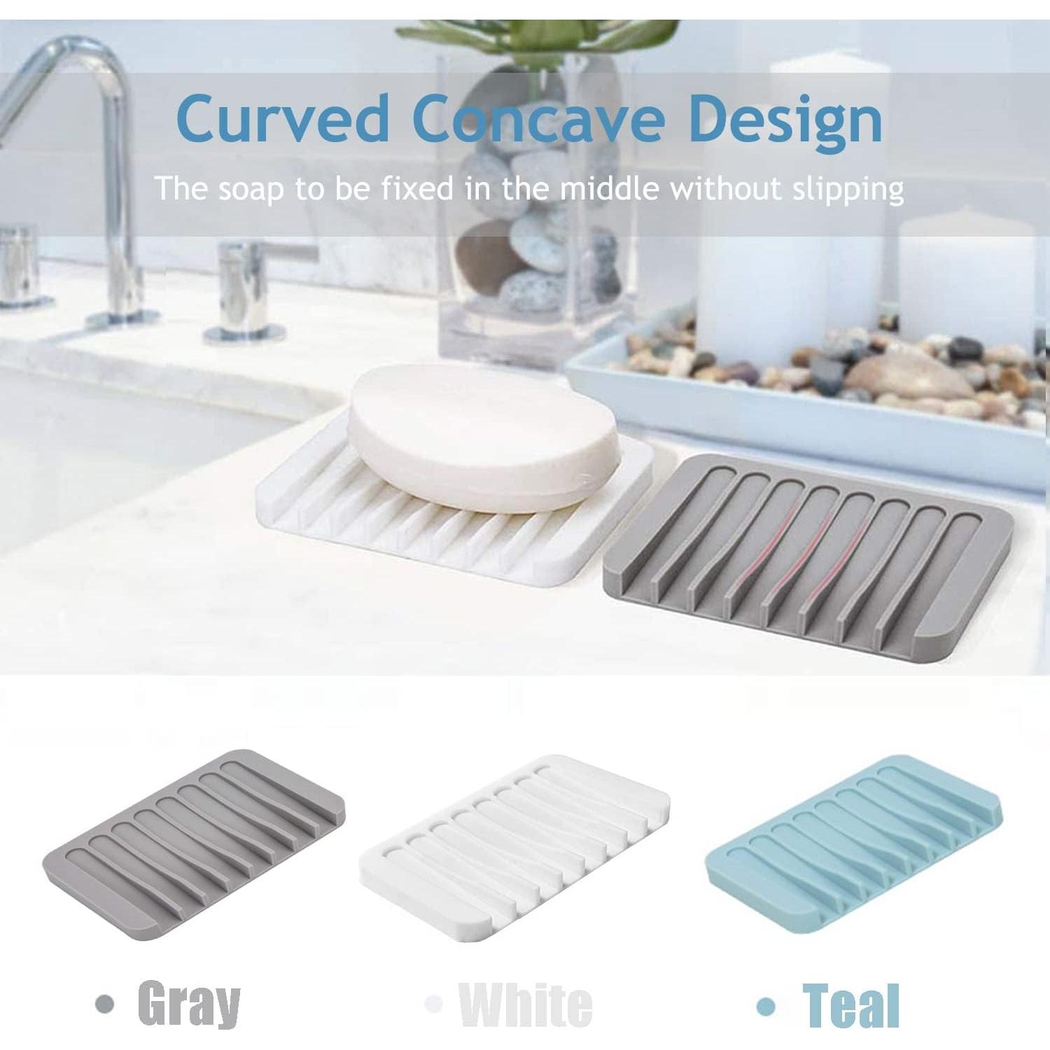 Platos de Jabón de Silicona MODENGKONGJIAN 3 Piezas Negro