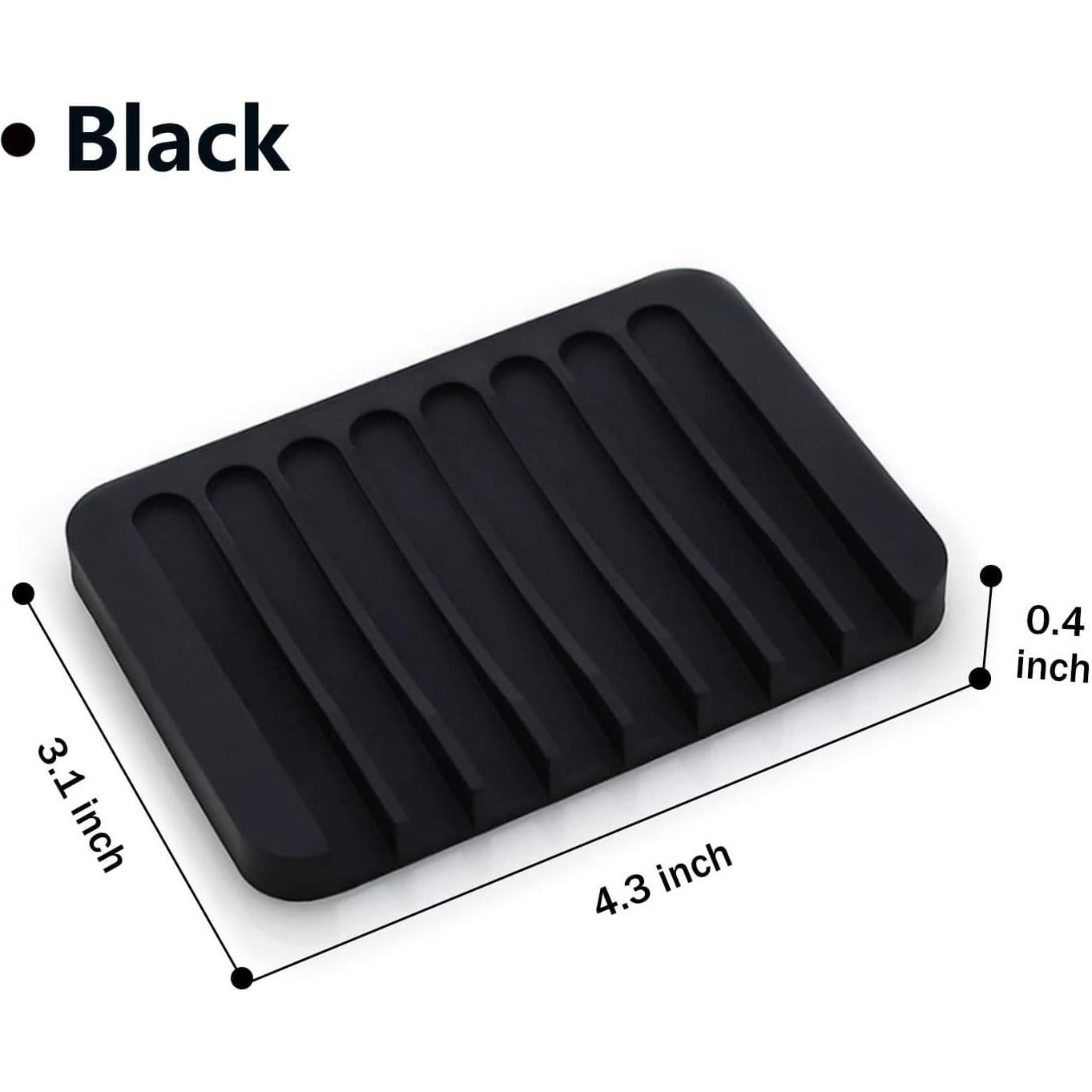 Platos de Jabón de Silicona MODENGKONGJIAN 3 Piezas Negro