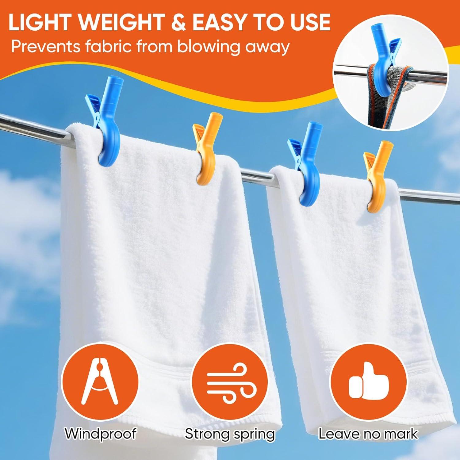 Clips para Toallas de Playa Dapute - Paquete de 8 Unidades