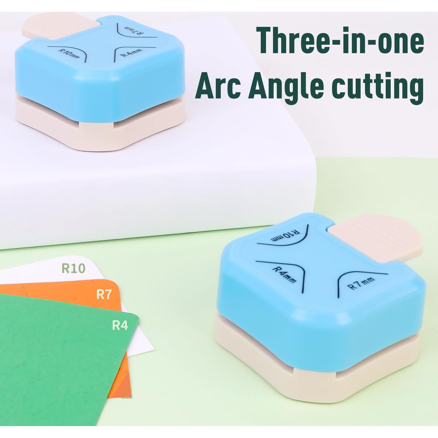 Perforadora de Esquinas 3 en 1 ZEQUAN Azul - Cortes R4mm R7mm R10mm