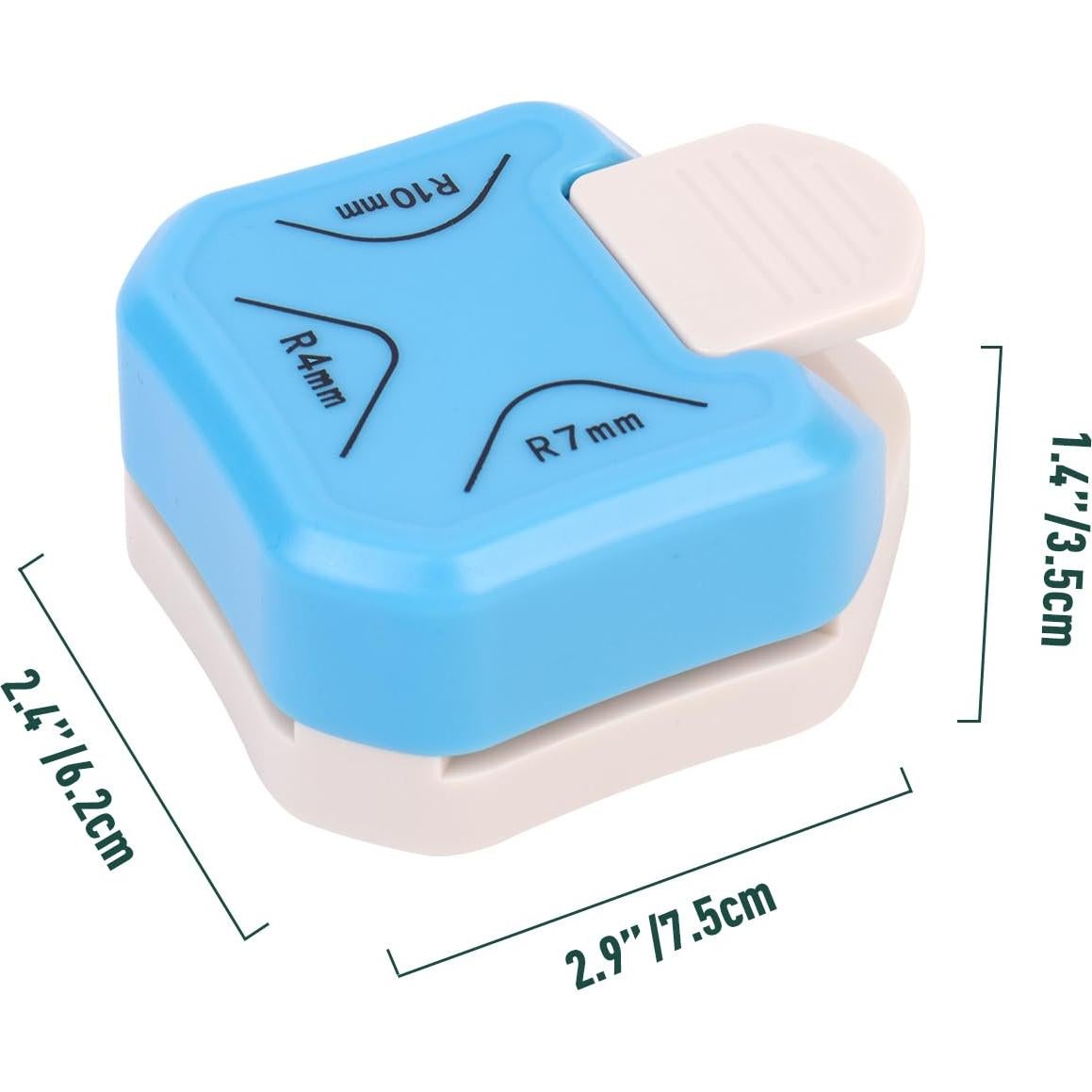 Perforadora de Esquinas 3 en 1 ZEQUAN Azul - Cortes R4mm R7mm R10mm