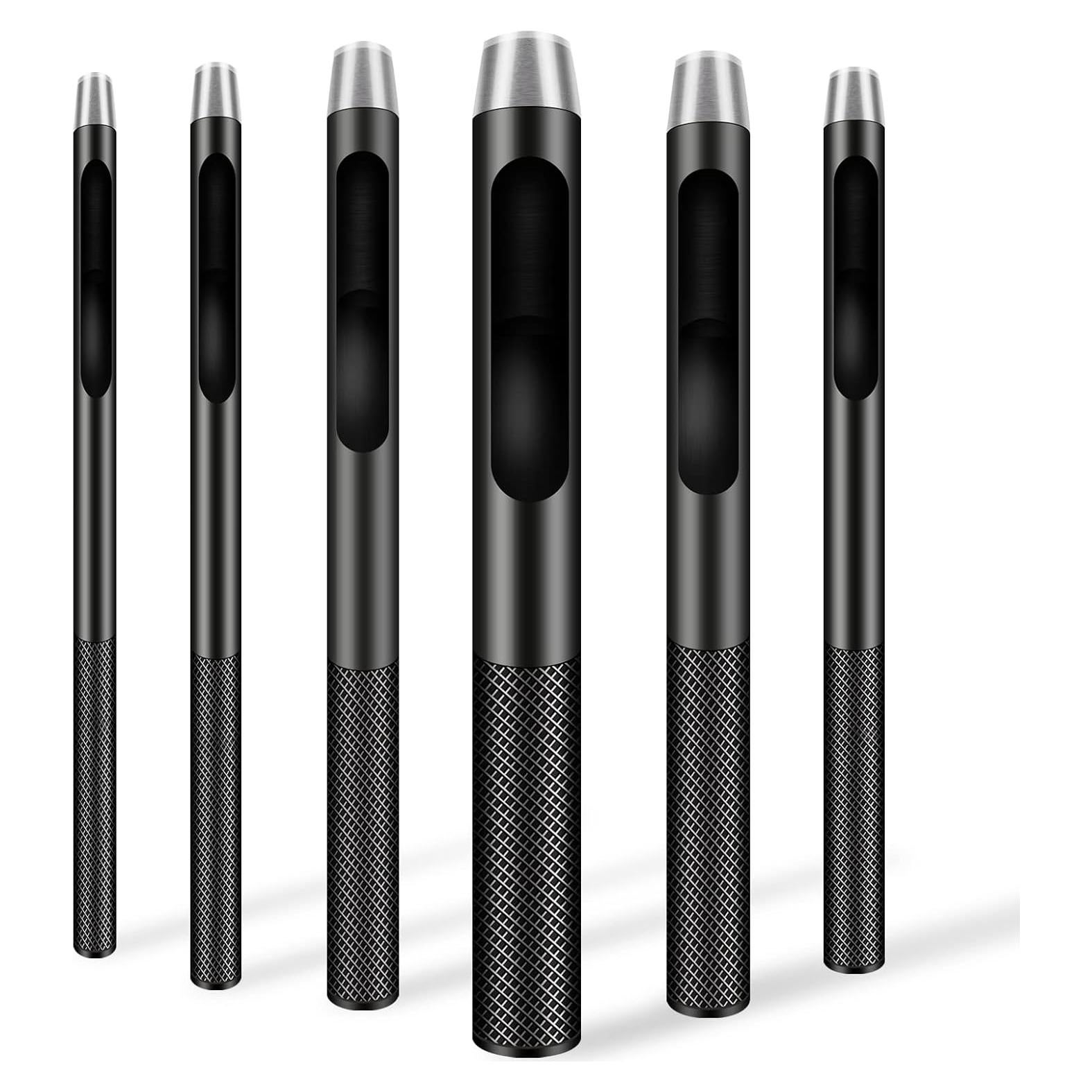 Juego de 6 Perforadores de Agujeros de Cuero AsonTao 1.5-5mm