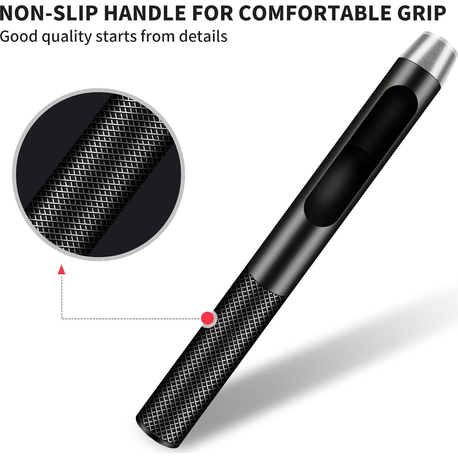 Juego de 6 Perforadores de Agujeros de Cuero AsonTao 1.5-5mm