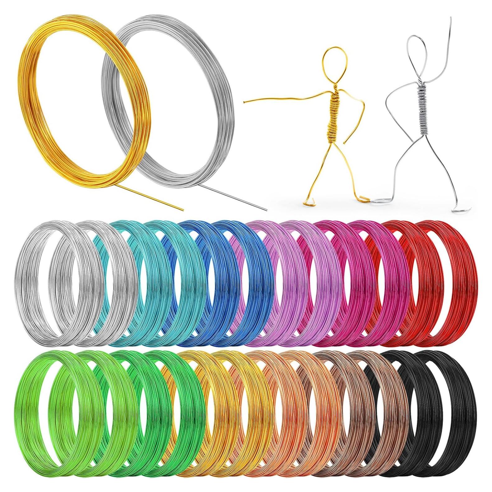 25 Rollos Alambre de Aluminio Multicolor Ferraycle 0.8 mm