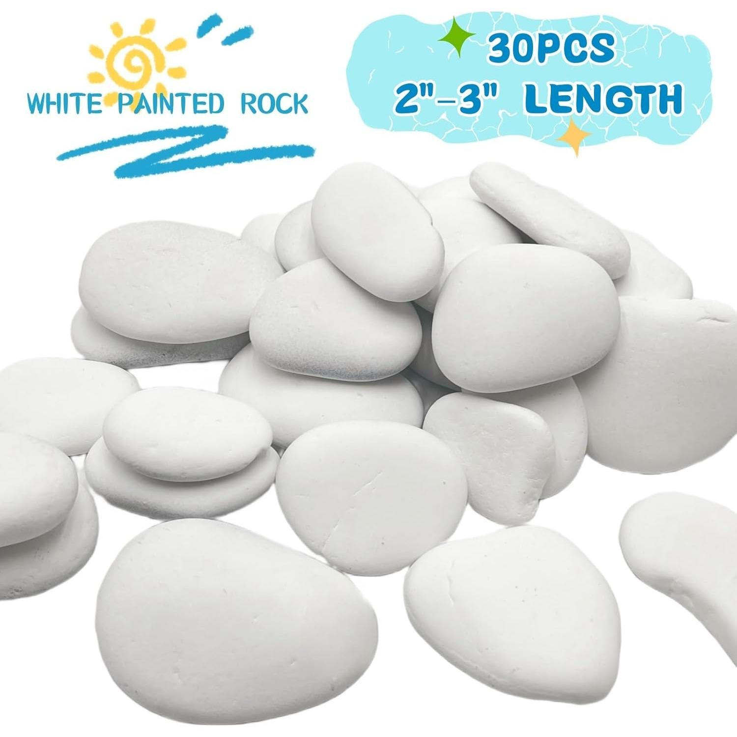 30 Rocas Blancas para Pintar CYLHCM 5-8 cm Manualidades