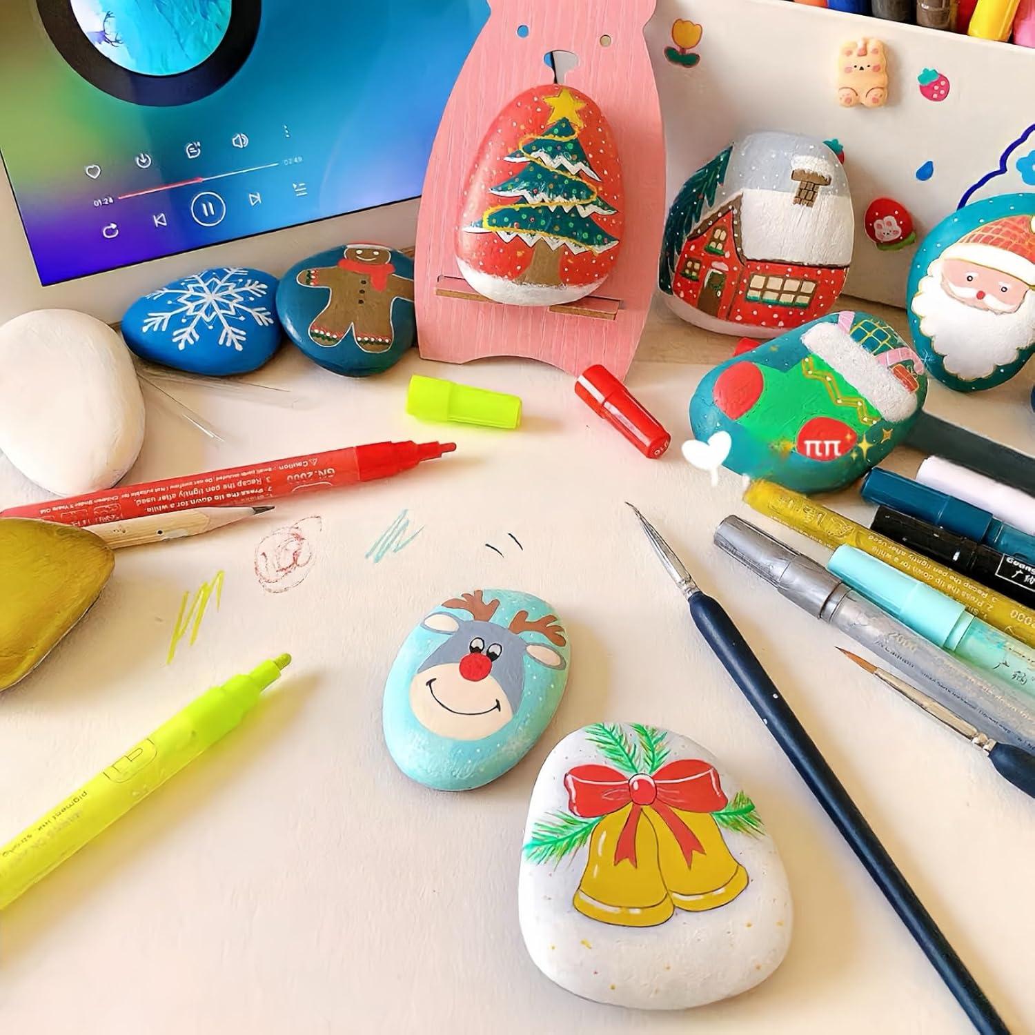 30 Rocas Blancas para Pintar CYLHCM 5-8 cm Manualidades