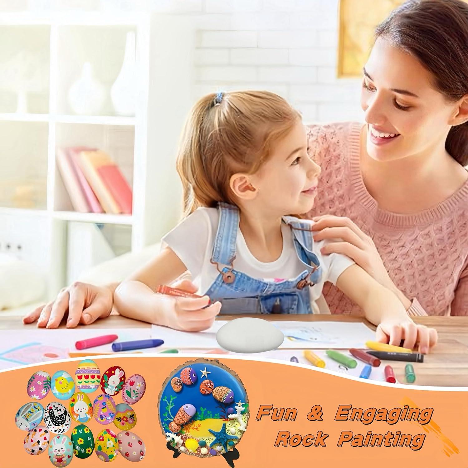 30 Rocas Blancas para Pintar CYLHCM 5-8 cm Manualidades