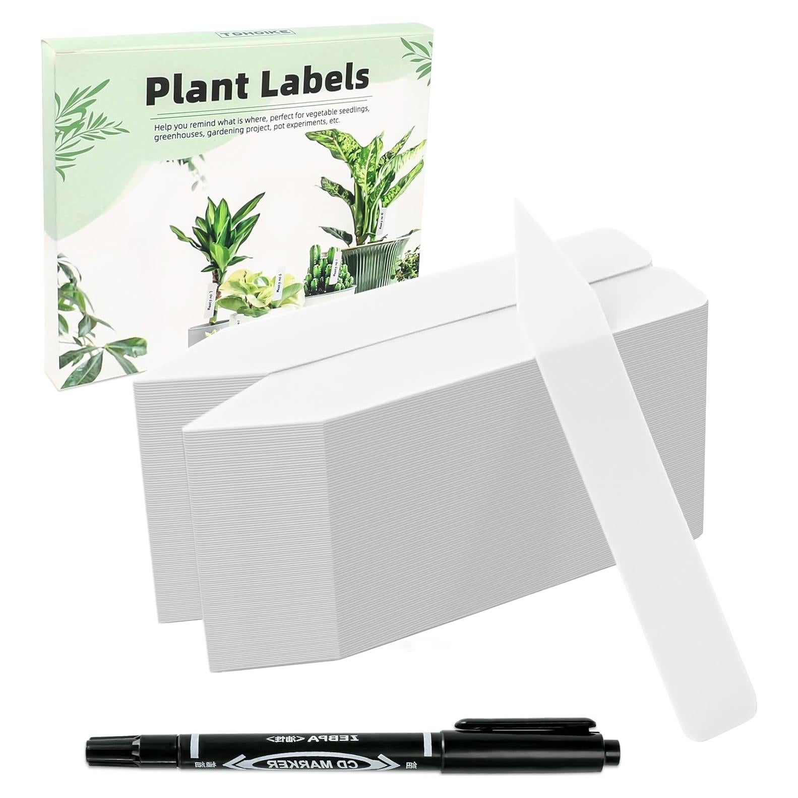 Etiquetas para Plantas TDHDIKE 10 cm 200 Pcs Blancas