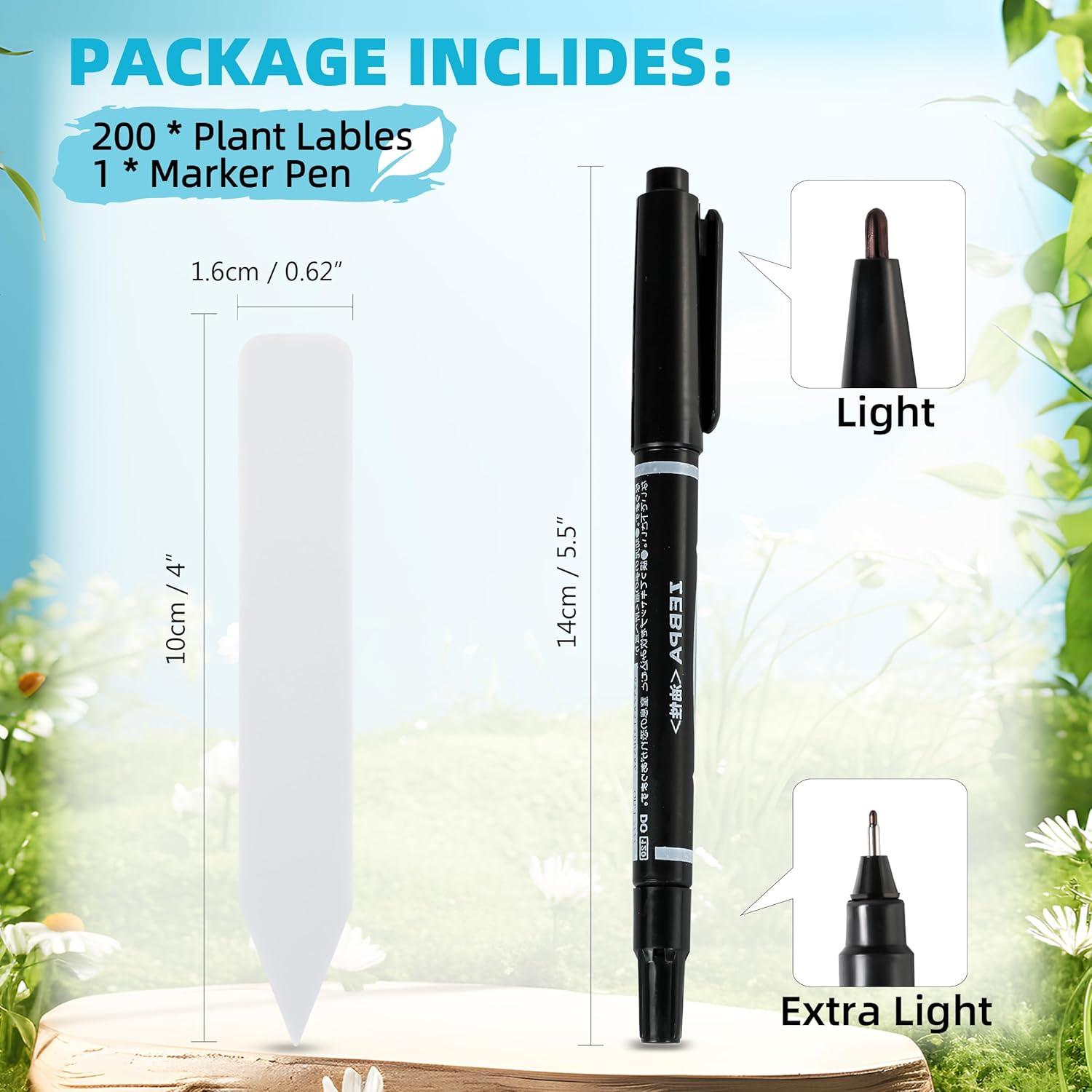 Etiquetas para Plantas TDHDIKE 10 cm 200 Pcs Blancas