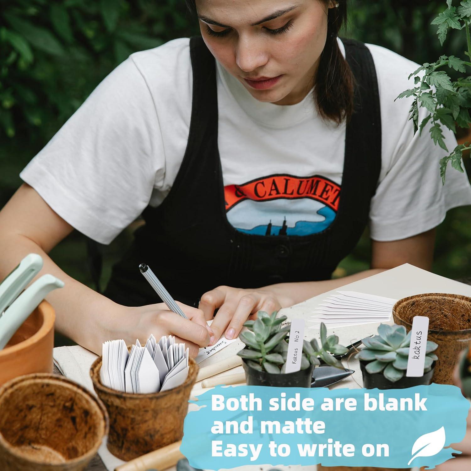 Etiquetas para Plantas TDHDIKE 10 cm 200 Pcs Blancas