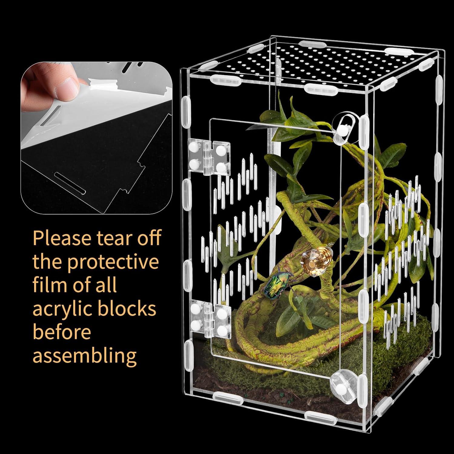 Terrario de Reptiles Orekemo 25.4x15.2x15.2cm Acrílico