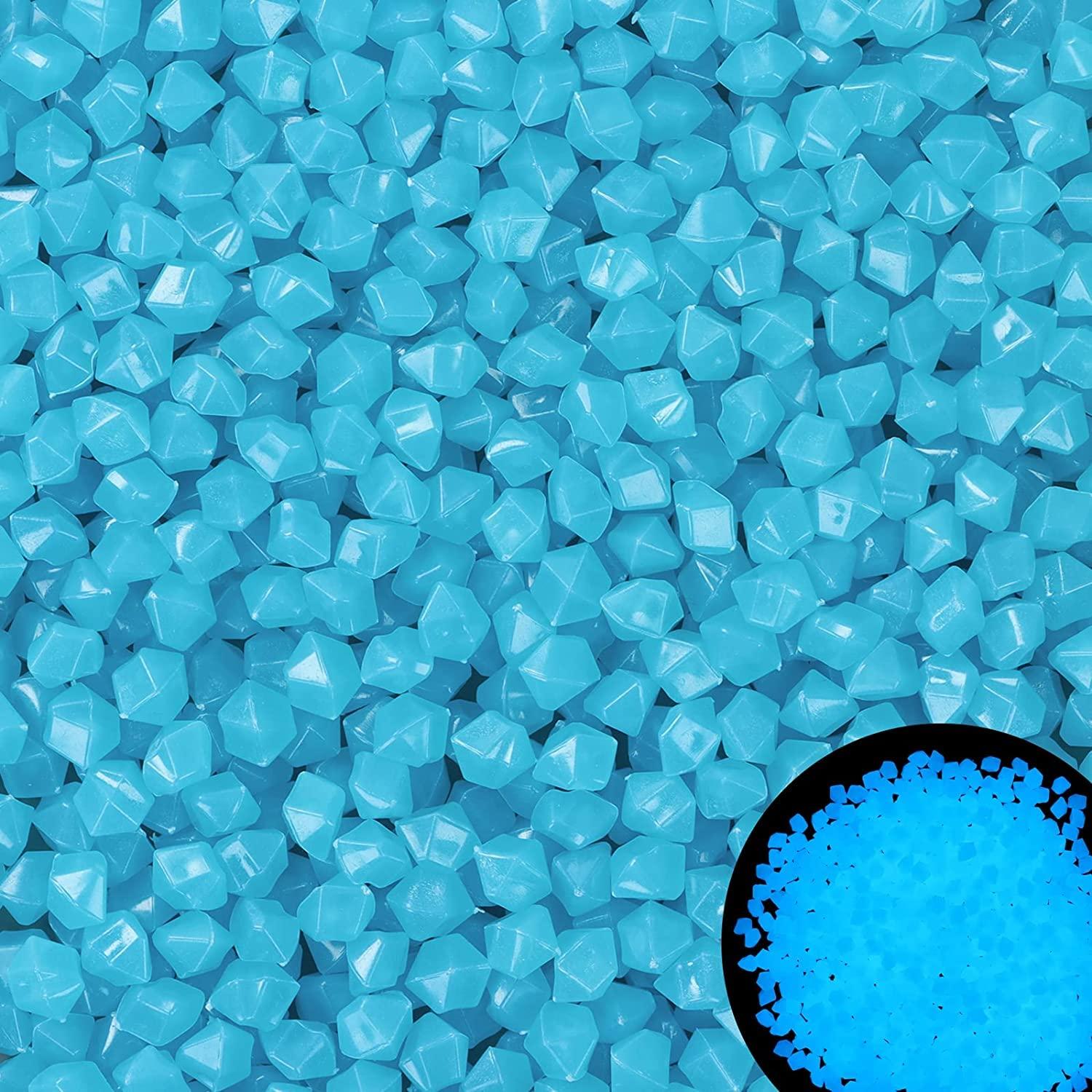 200 Piedras Brillantes Luminiscentes para Jardinería Azul
