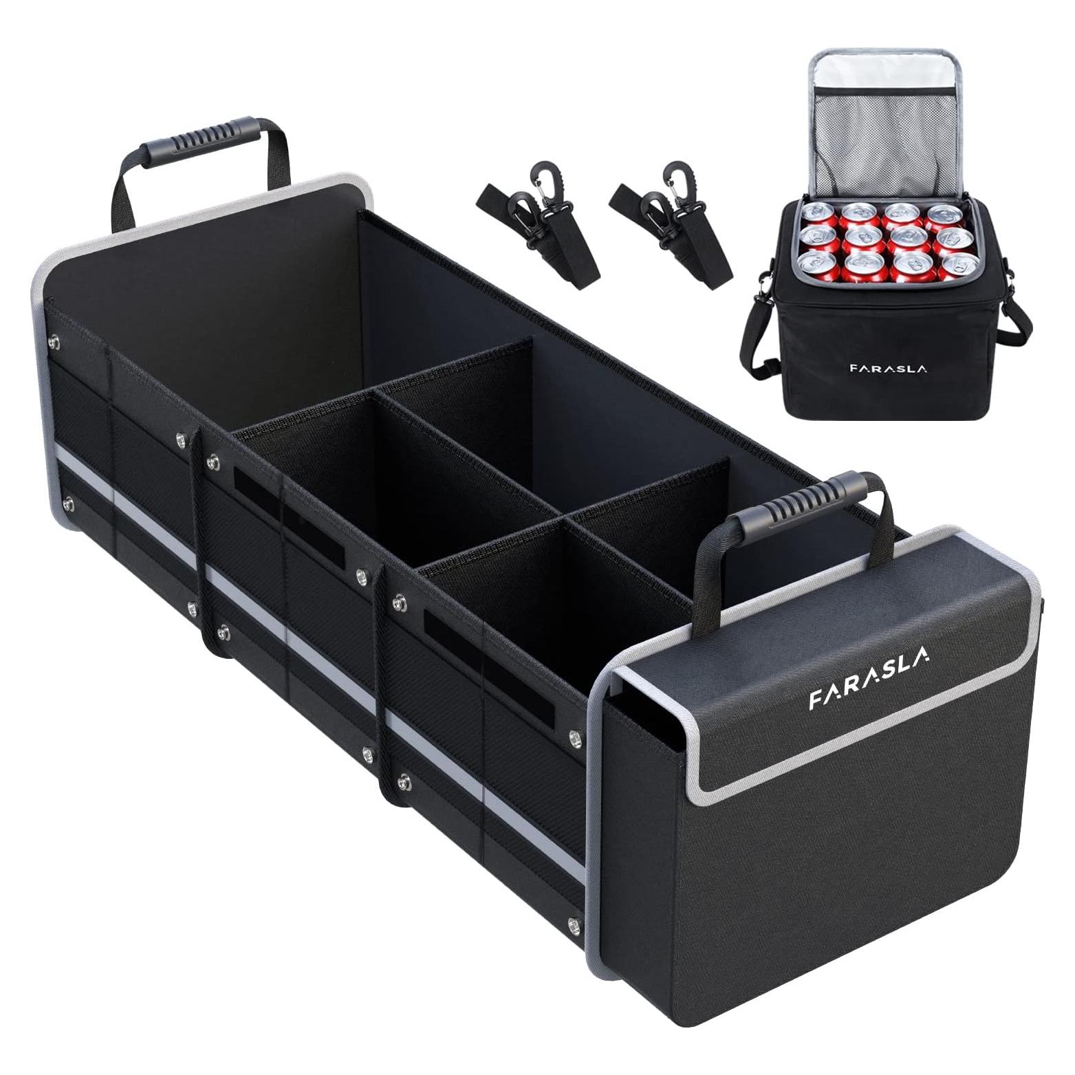 Organizador de Maletero Farasla con Bolsa Térmica Aislada 4-en-1