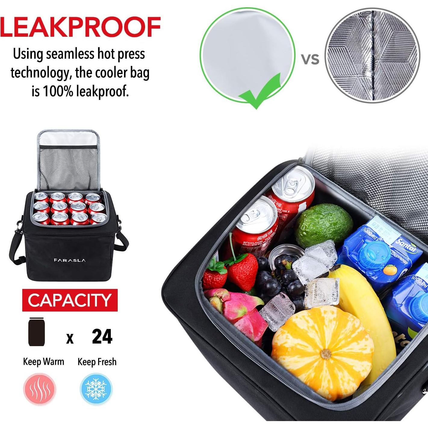 Organizador de Maletero Farasla con Bolsa Térmica Aislada 4-en-1