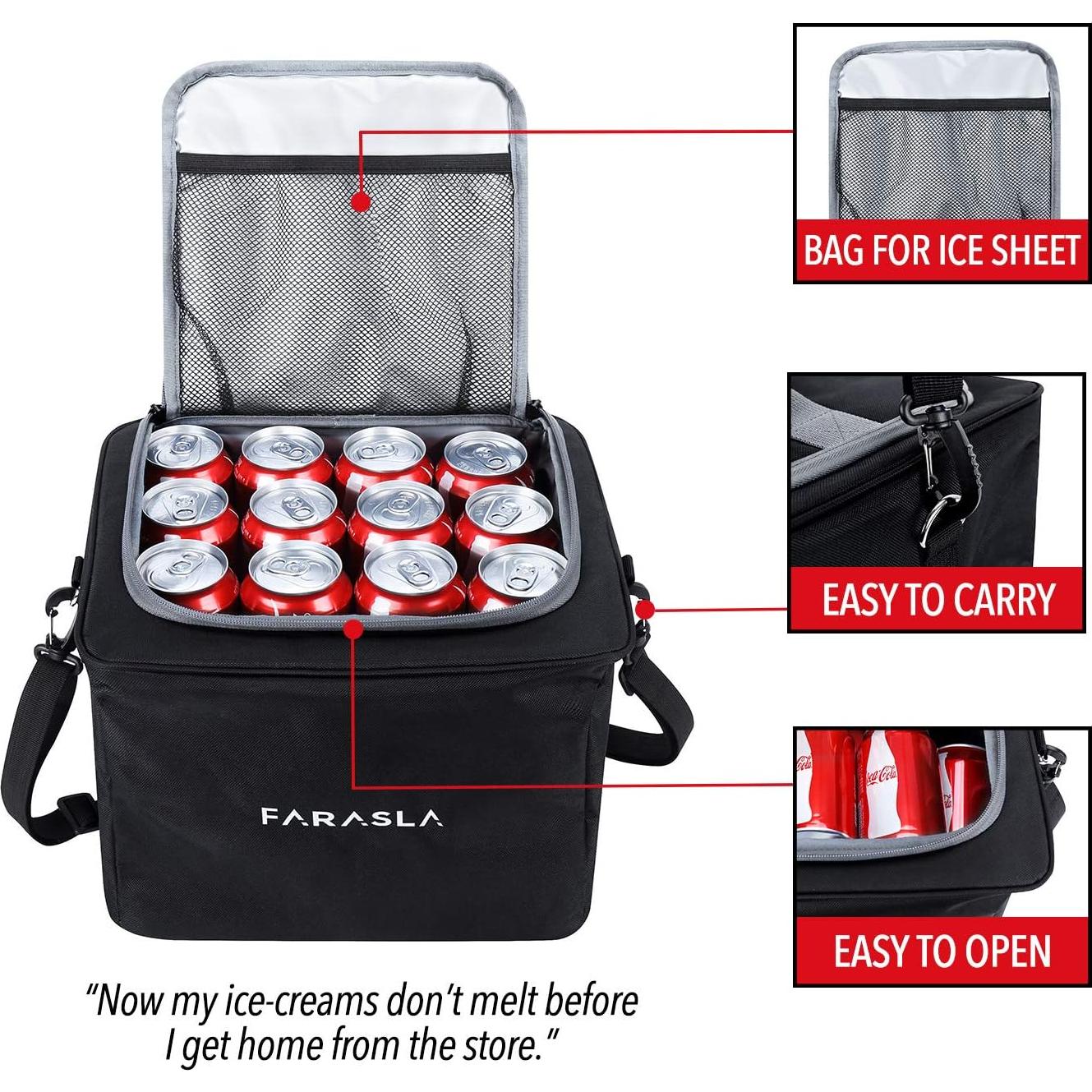 Organizador de Maletero Farasla con Bolsa Térmica Aislada 4-en-1