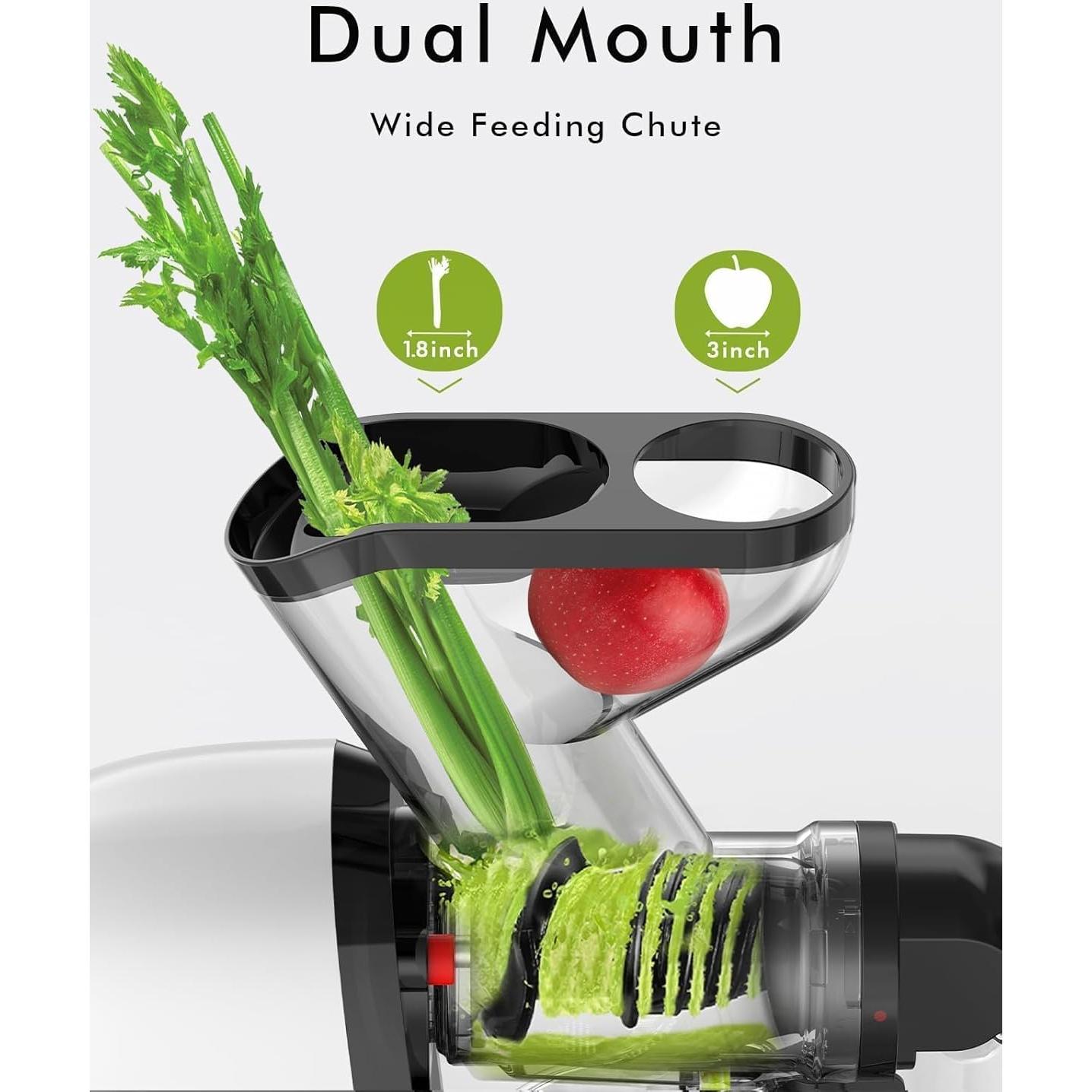 Extractor de Jugo HOPETANA JS3105 Prensa Fría 550ml Blanco