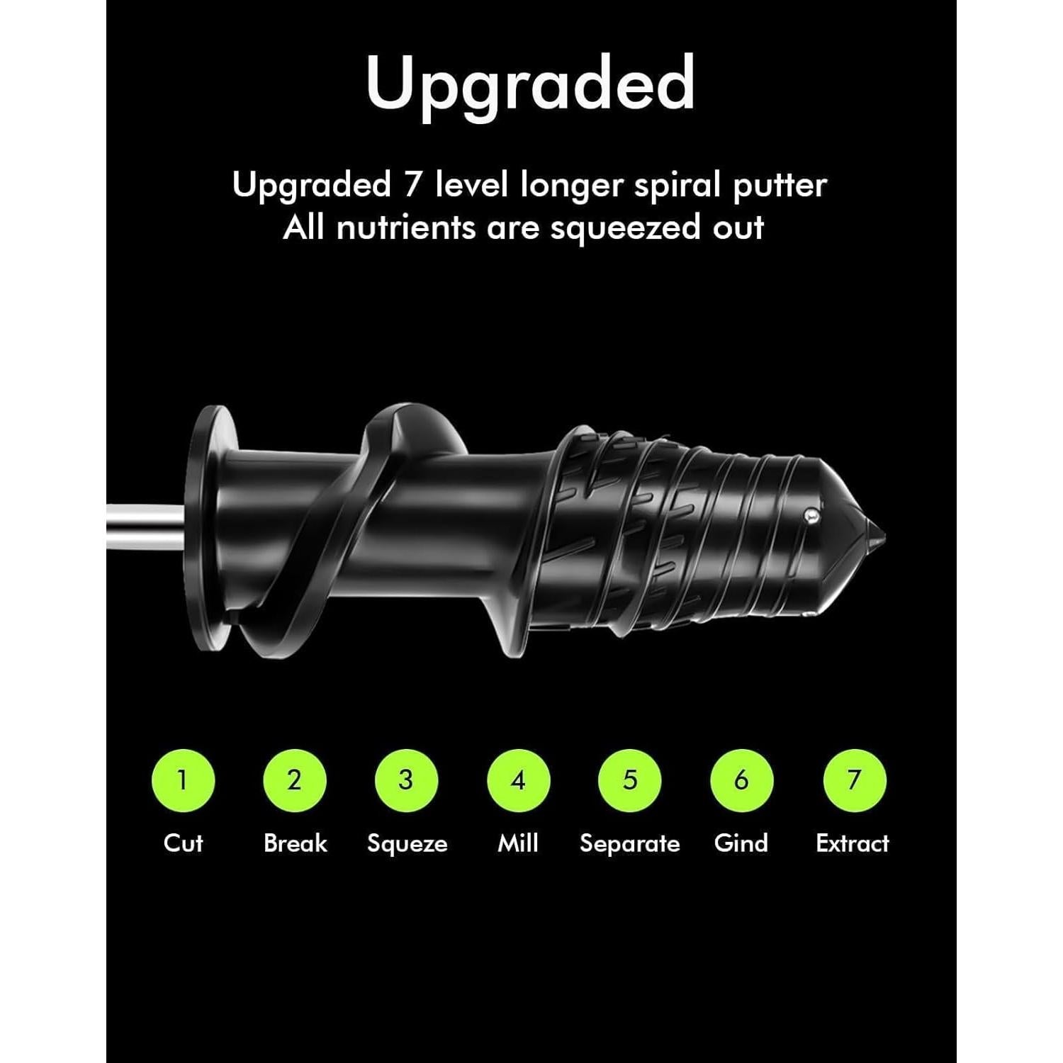 Extractor de Jugo HOPETANA JS3105 Prensa Fría 550ml Blanco