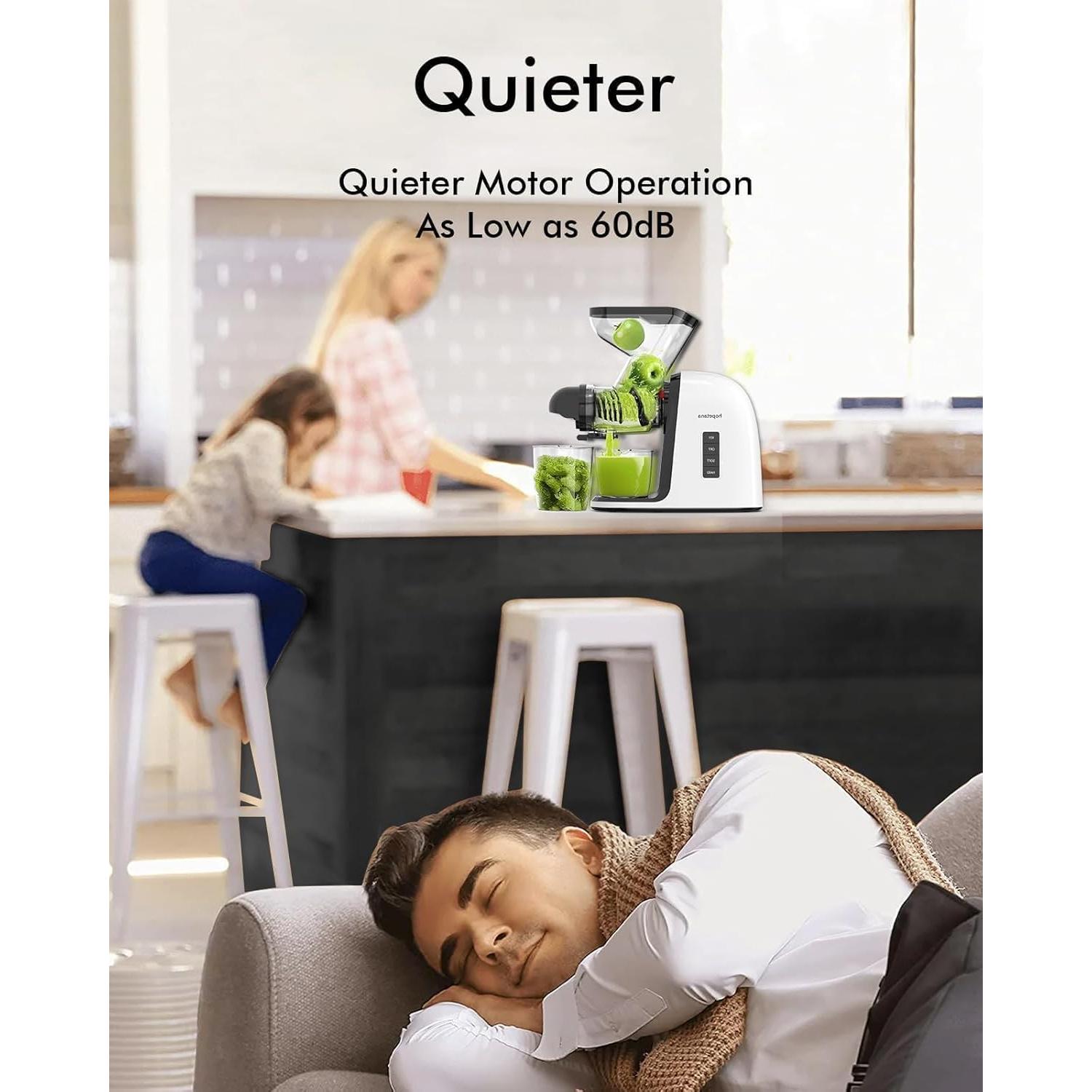 Extractor de Jugo HOPETANA JS3105 Prensa Fría 550ml Blanco