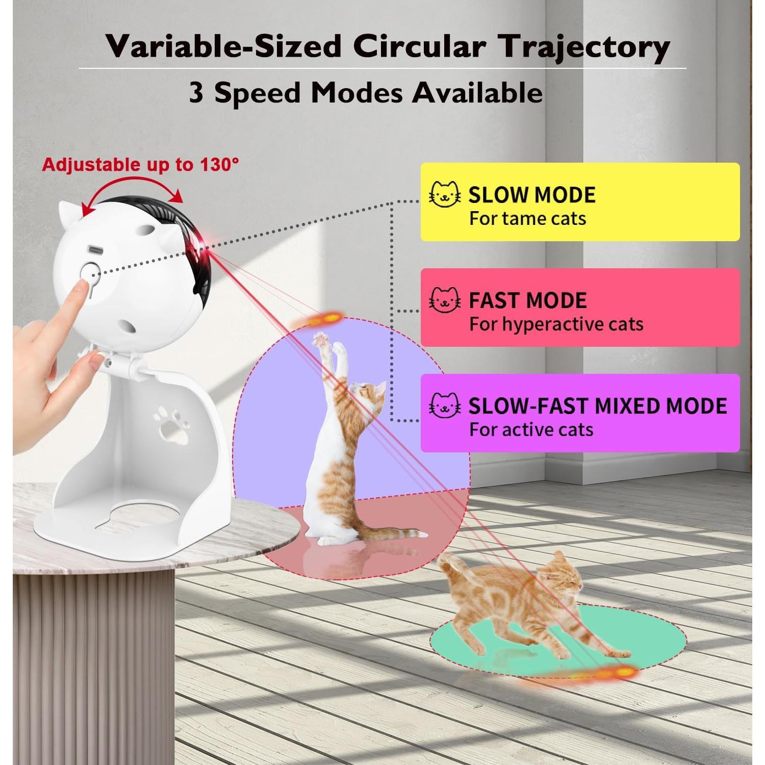 Juguete Interactivo para Gatos Goopow con Láser Automático 3 Modos