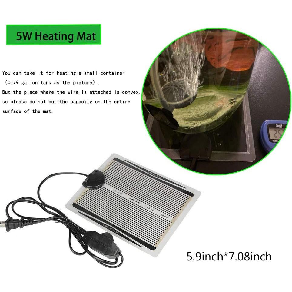 Almohadilla Térmica para Reptiles YOUMU 5W/15W/25W/35W Ajustable