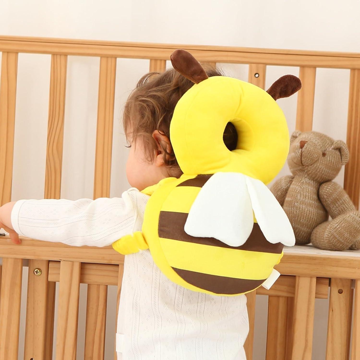 Mochila Protectora de Cabeza para Bebé Abeja - Suave y Liviana