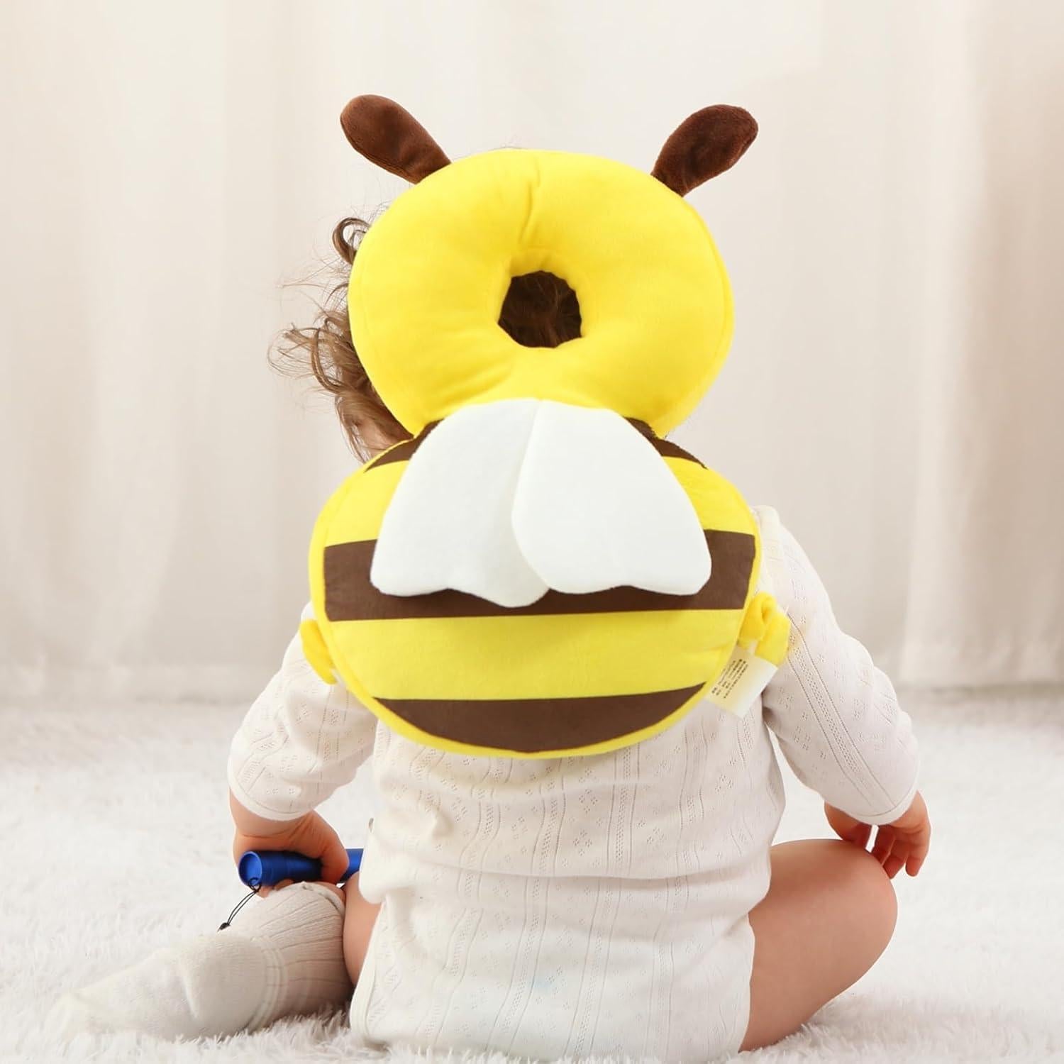 Mochila Protectora de Cabeza para Bebé Abeja - Suave y Liviana