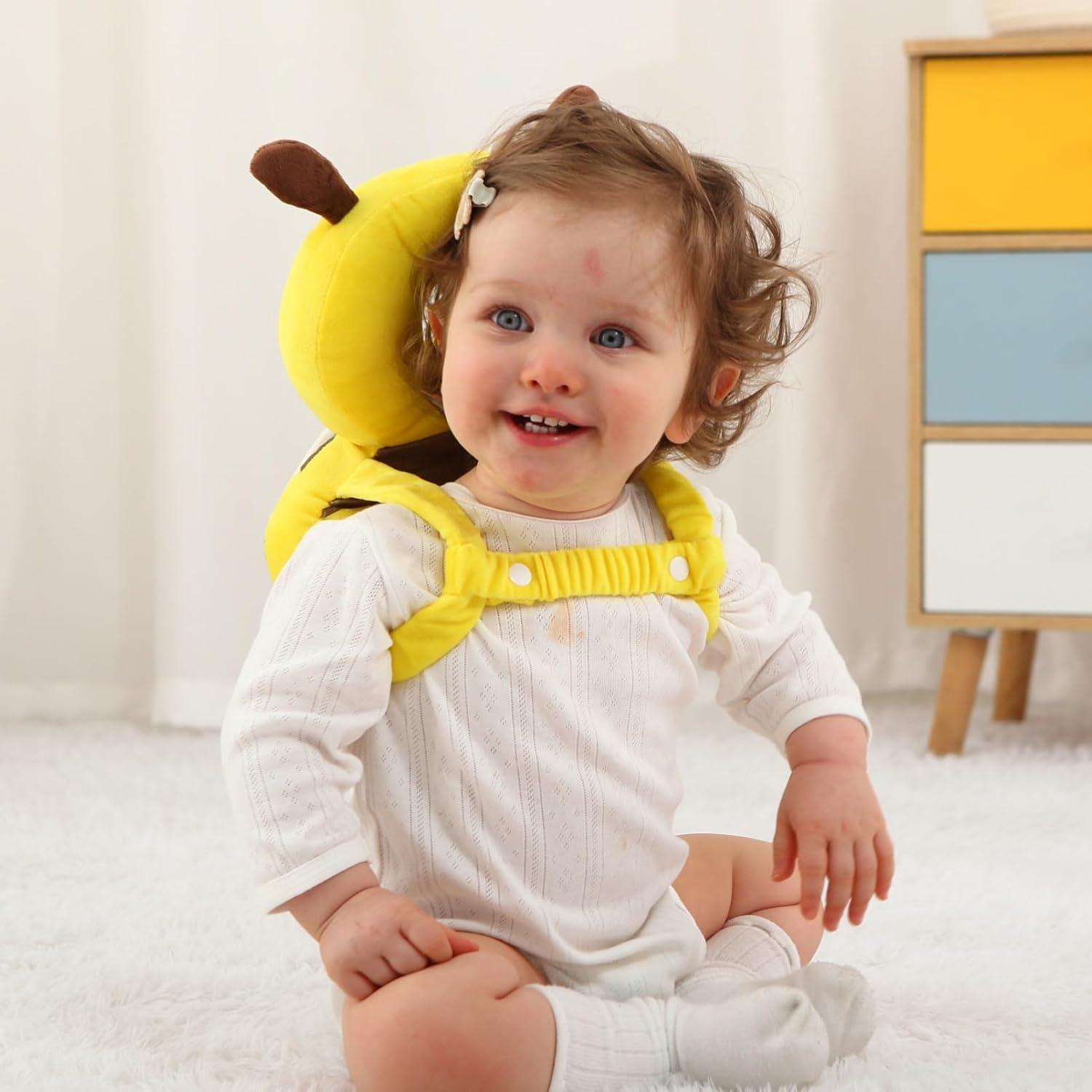 Mochila Protectora de Cabeza para Bebé Abeja - Suave y Liviana