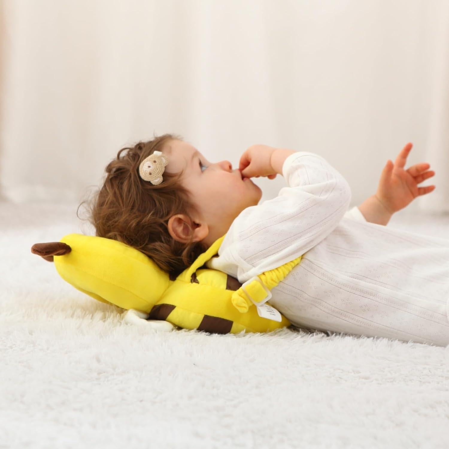 Mochila Protectora de Cabeza para Bebé Abeja - Suave y Liviana