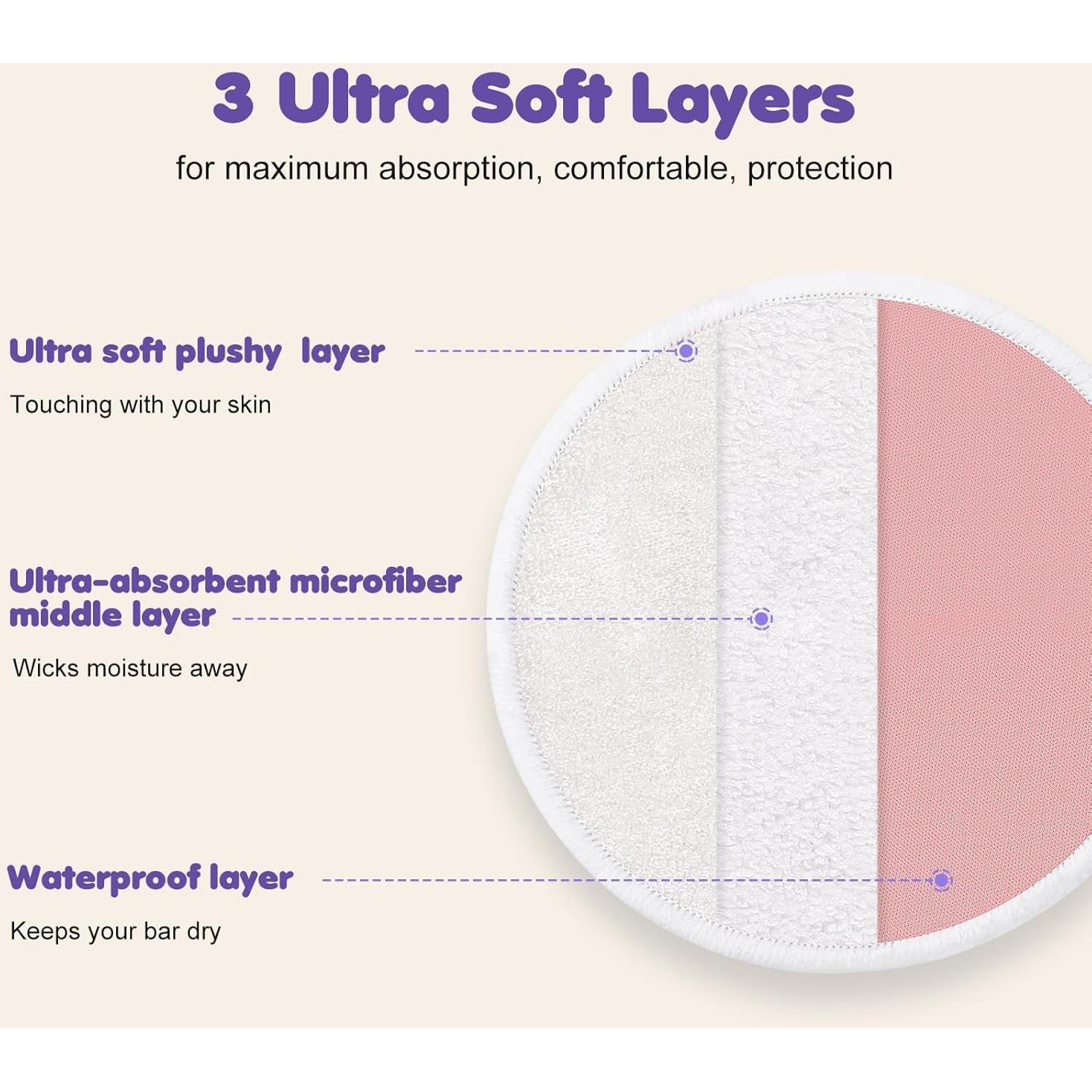 14 Almohadillas Reutilizables para Lactancia G-PADS 11.94 cm