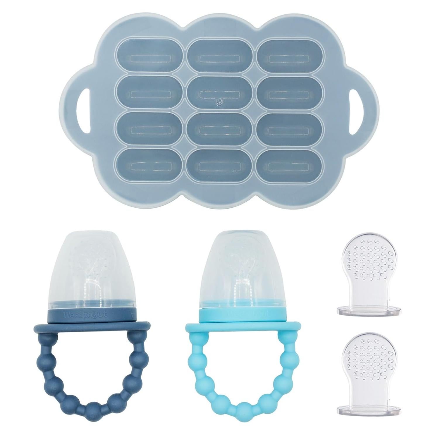 Conjunto Alimentadores Silicona WeeSprout - 2 Piezas + Bandeja