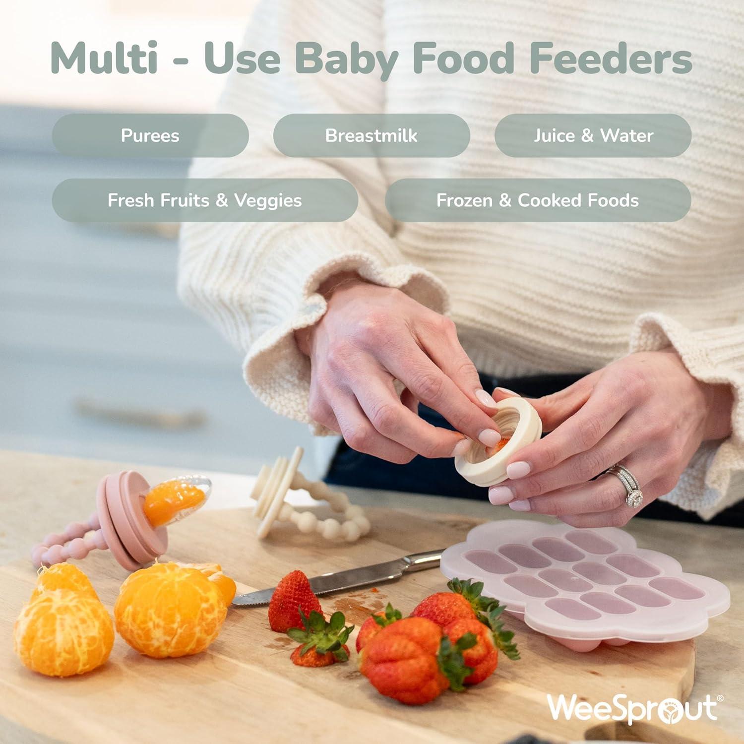 Conjunto Alimentadores Silicona WeeSprout - 2 Piezas + Bandeja