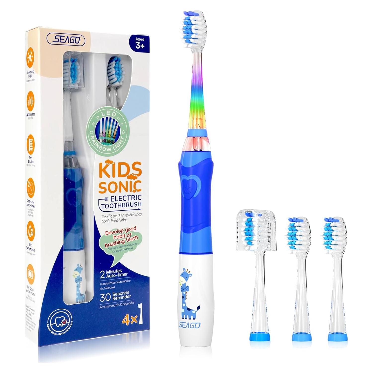Cepillo de Dientes Eléctrico SEAGO SG-977 para Niños Azul